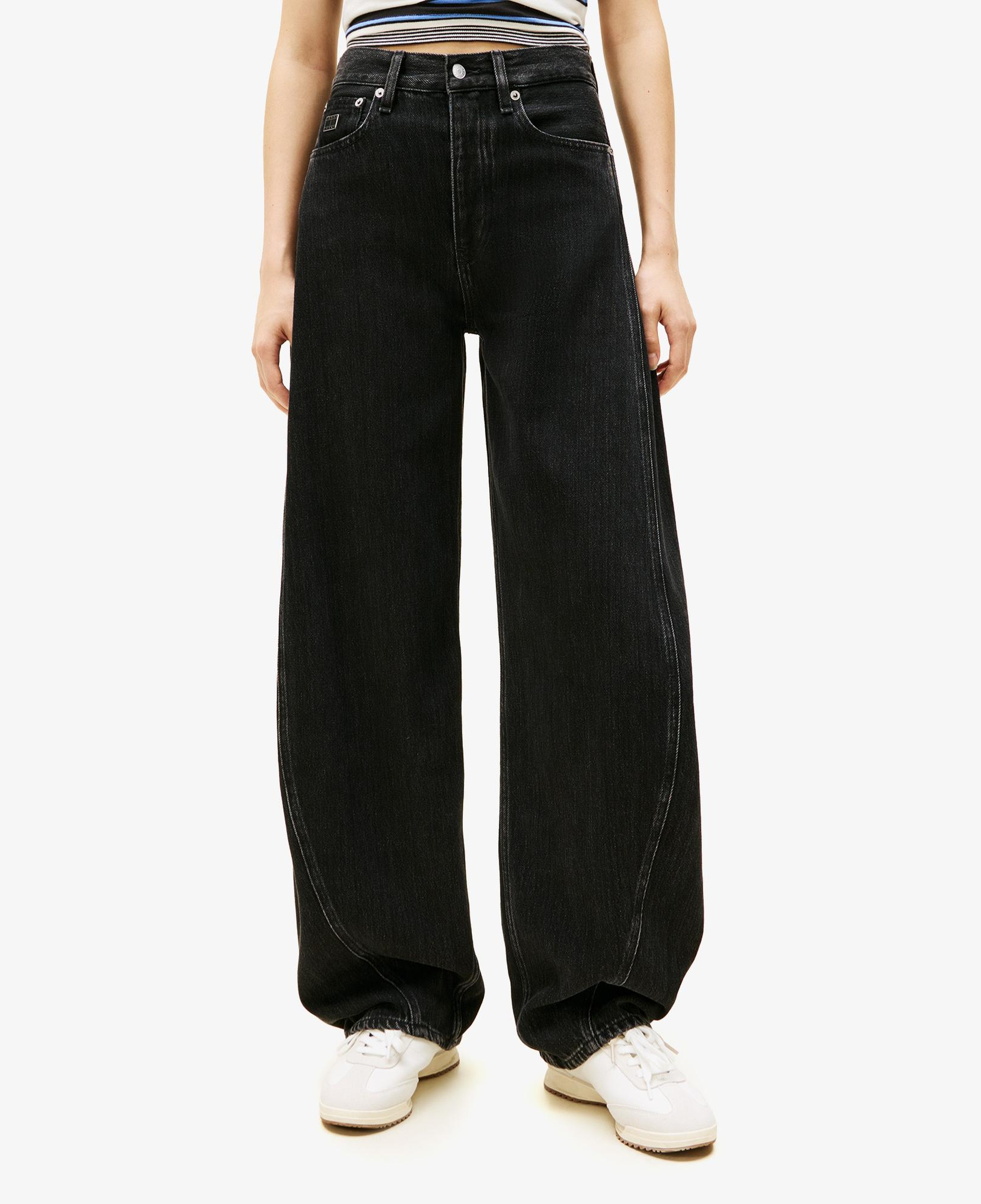 Tommy Hilfiger Mid Rise Barrel Kadın Mavi Pantolon