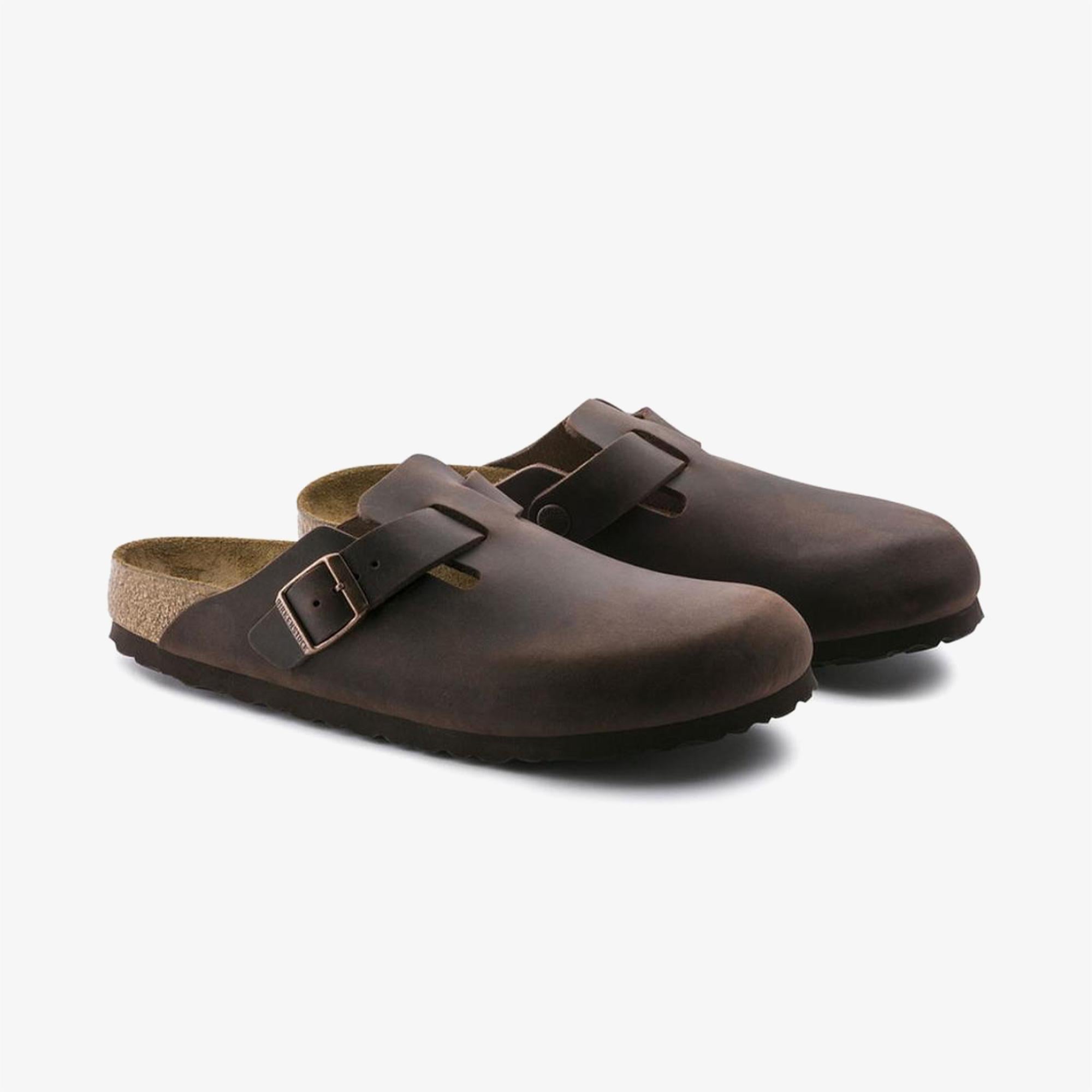 Birkenstock Nautral Leather Oiled Unisex Kahverengi Terlik