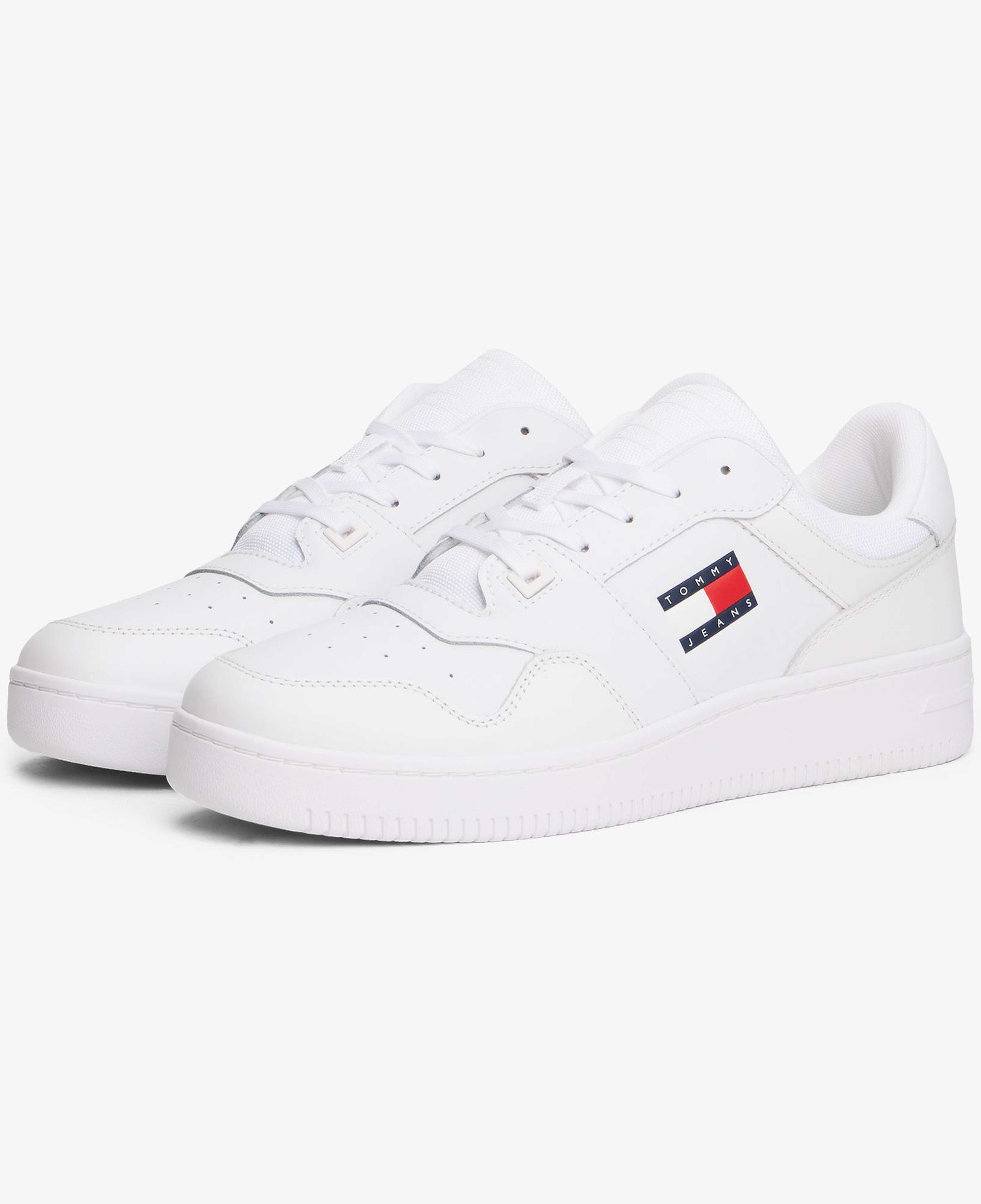Tommy Hilfiger Retro Basket Essentials Unisex Beyaz Spor Ayakkabı