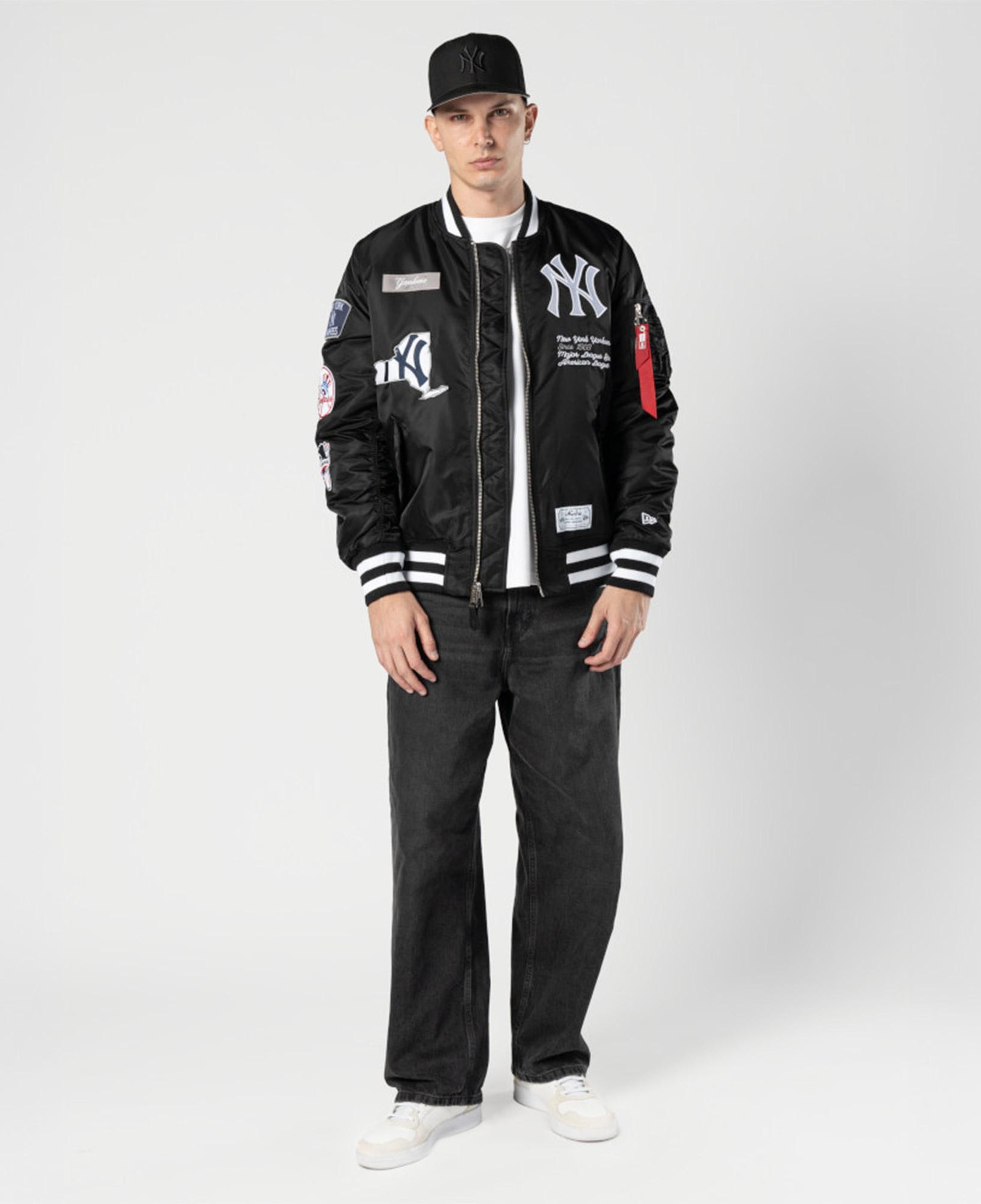 Alpha Industries x New Era New York Yankees MA-1 Bomber Erkek Siyah Mont
