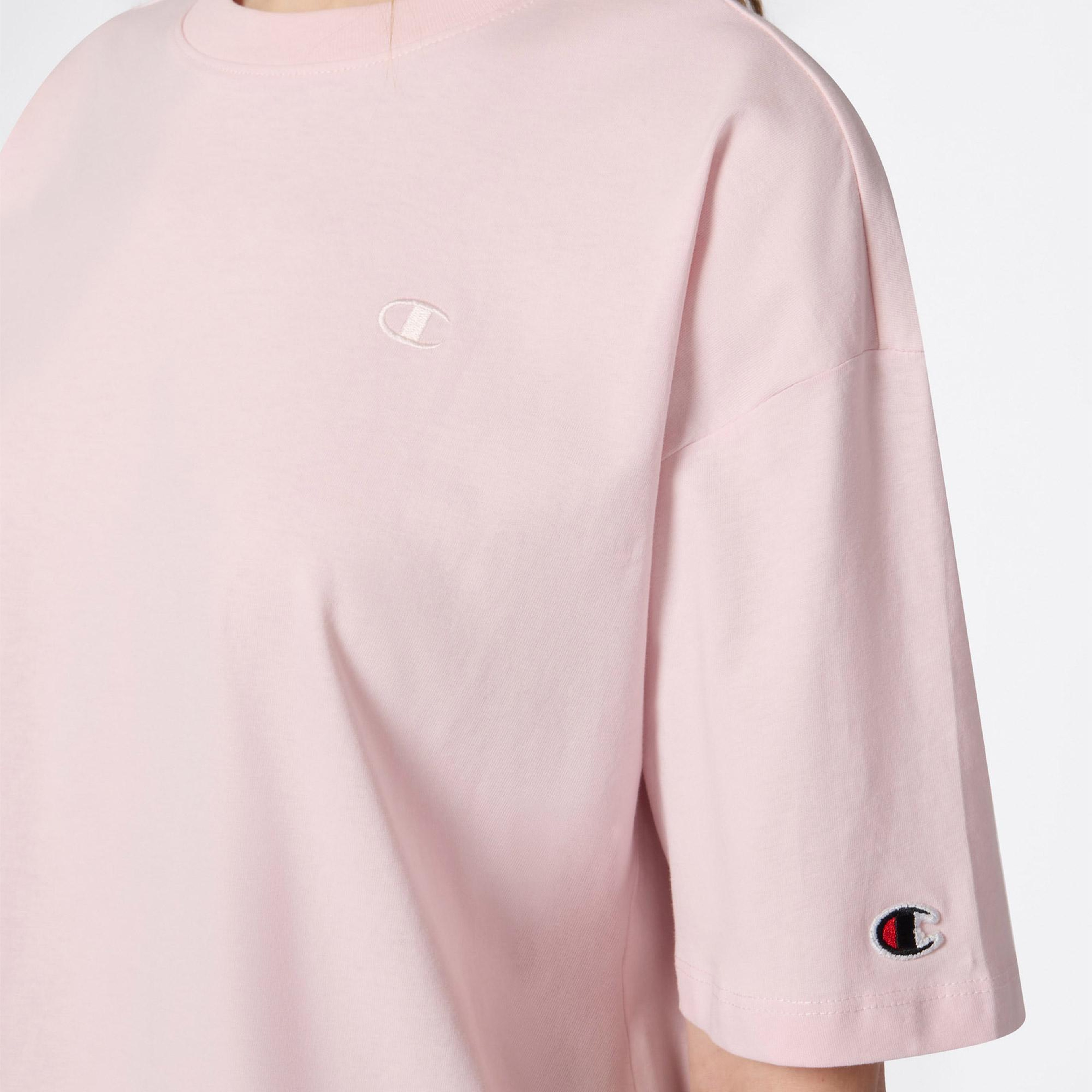 Champion SS Regular Fit Kadın Pembe T-Shirt