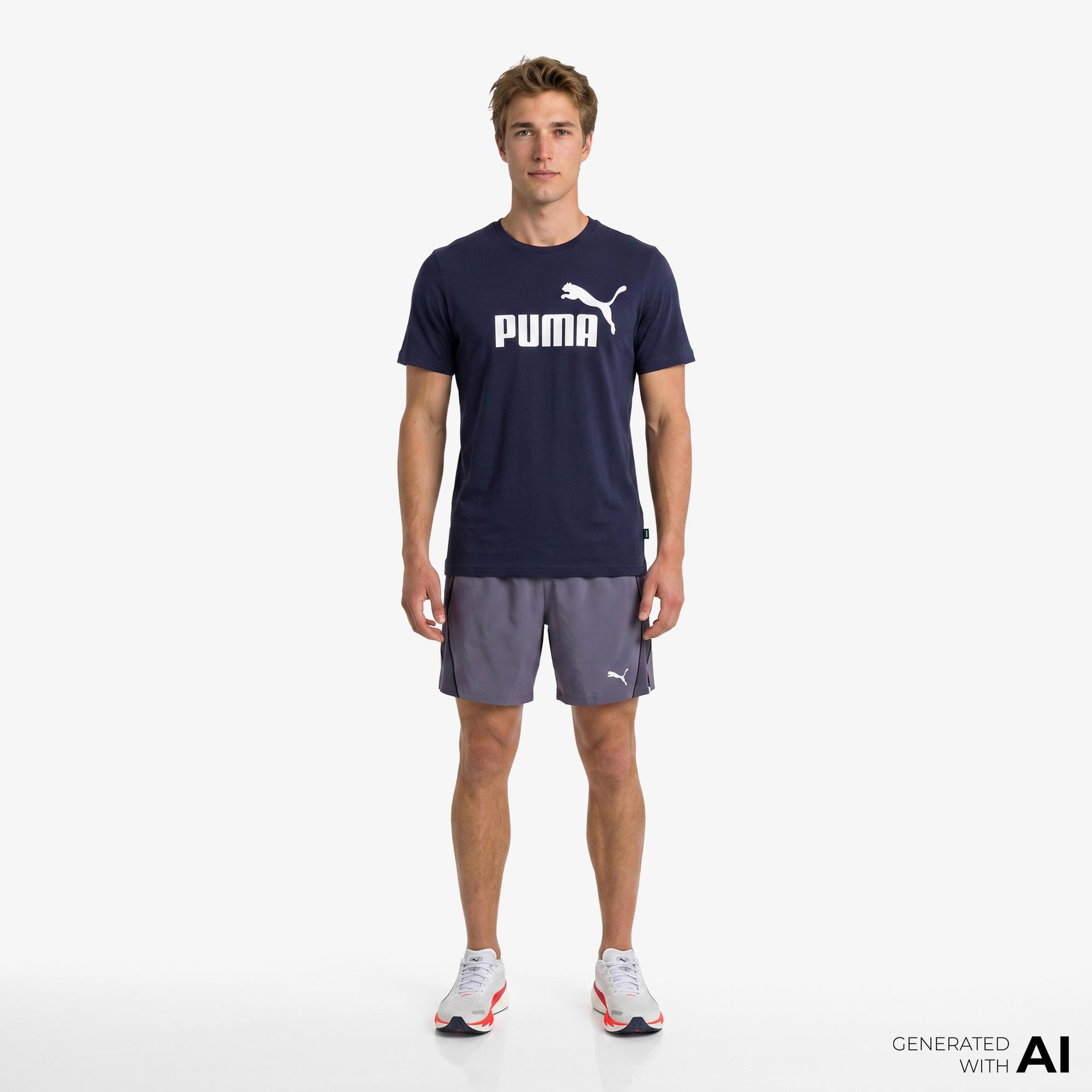 Puma ESS Logo Erkek Lacivert T-Shirt