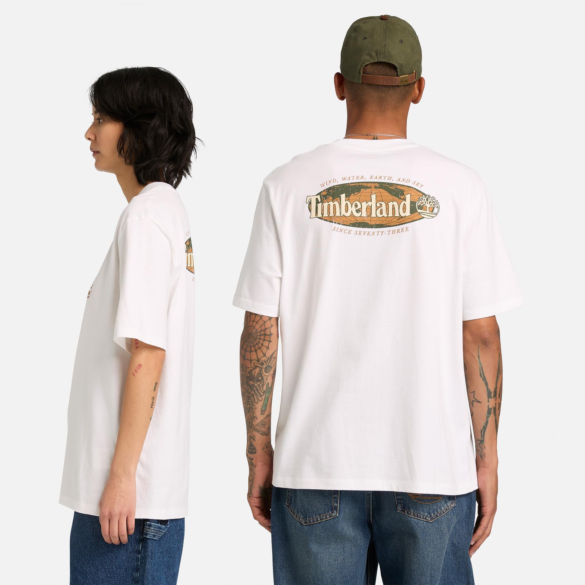 Timberland Short Sleeve ''Oval Logo'' Graphic Erkek Siyah T-Shirt