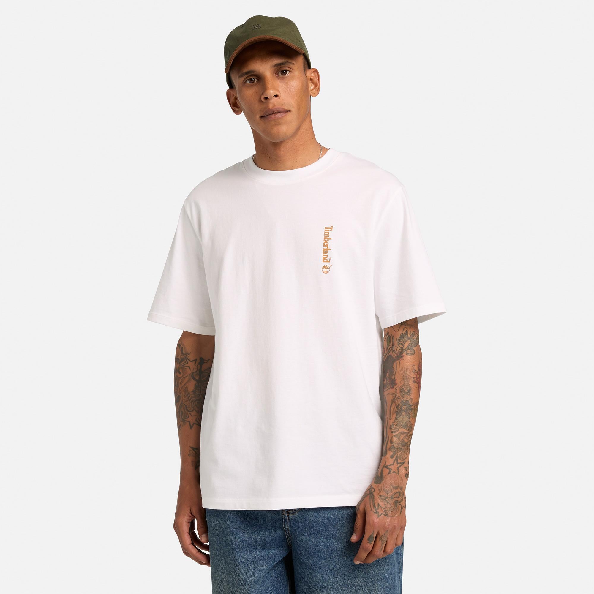 Timberland Short Sleeve ''Oval Logo'' Graphic Erkek Siyah T-Shirt