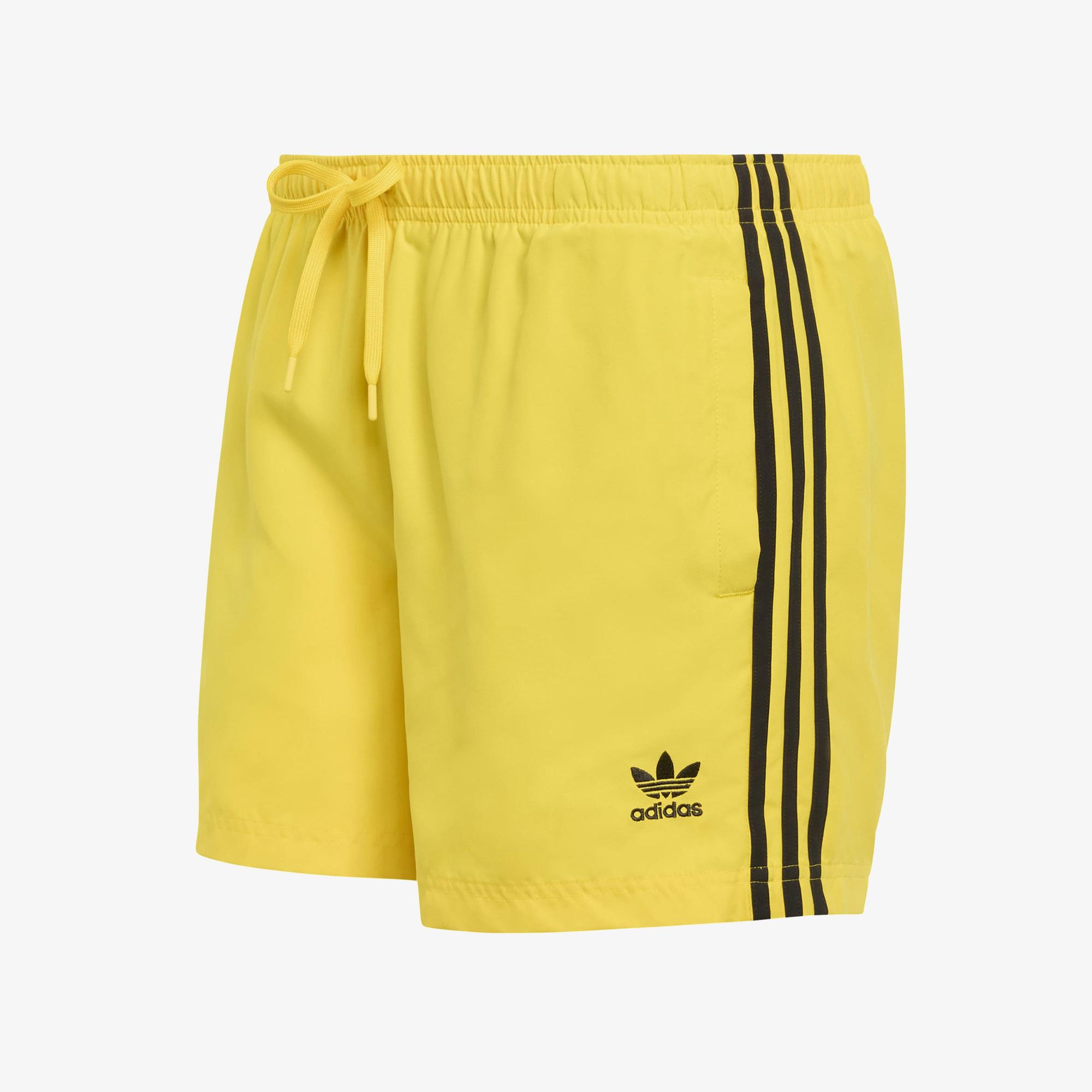 adidas Adicolor 3 Striped 13cm Erkek Sarı Deniz Şortu