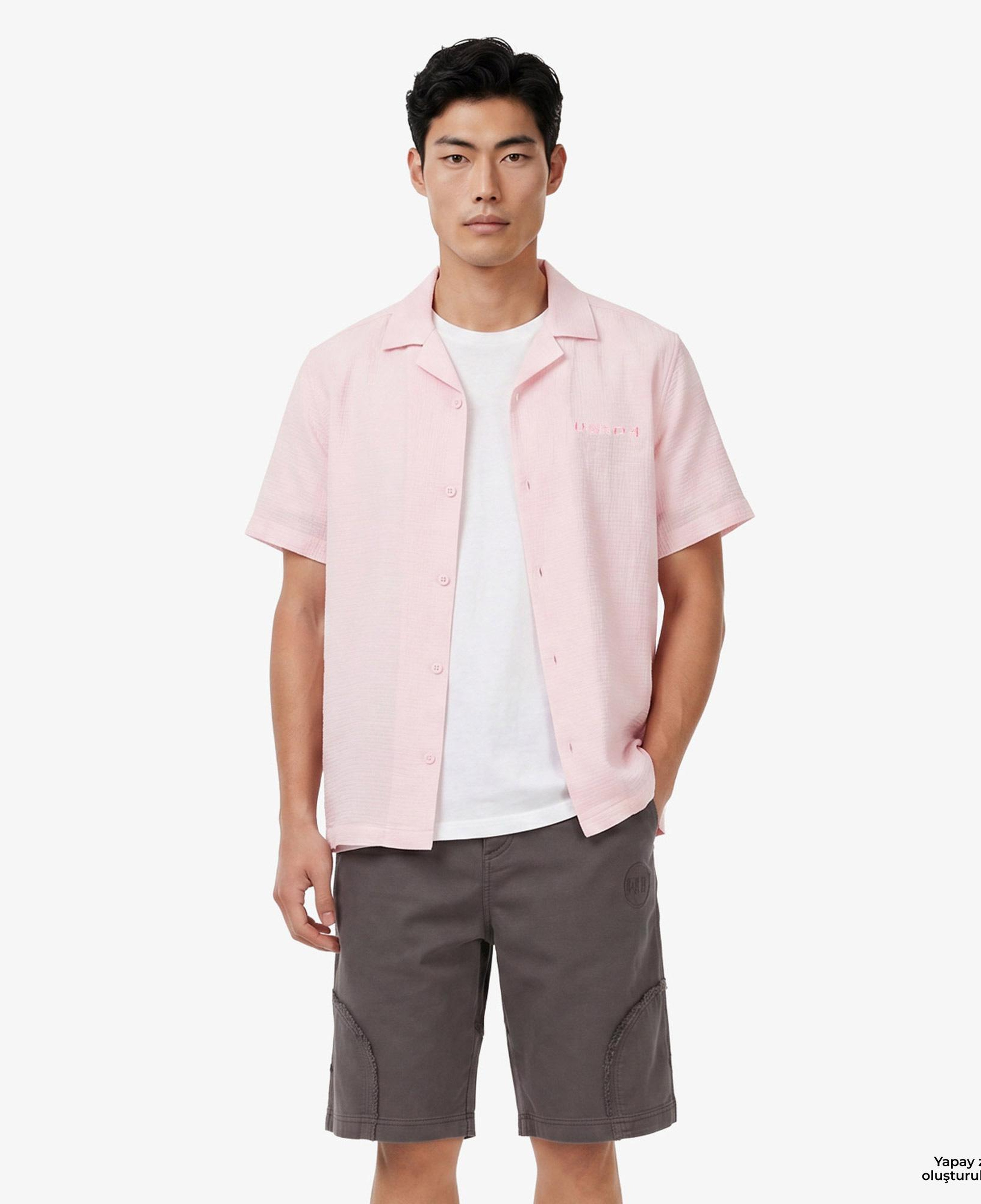 UNITED4 Classic Fit Erkek Pembe Gömlek