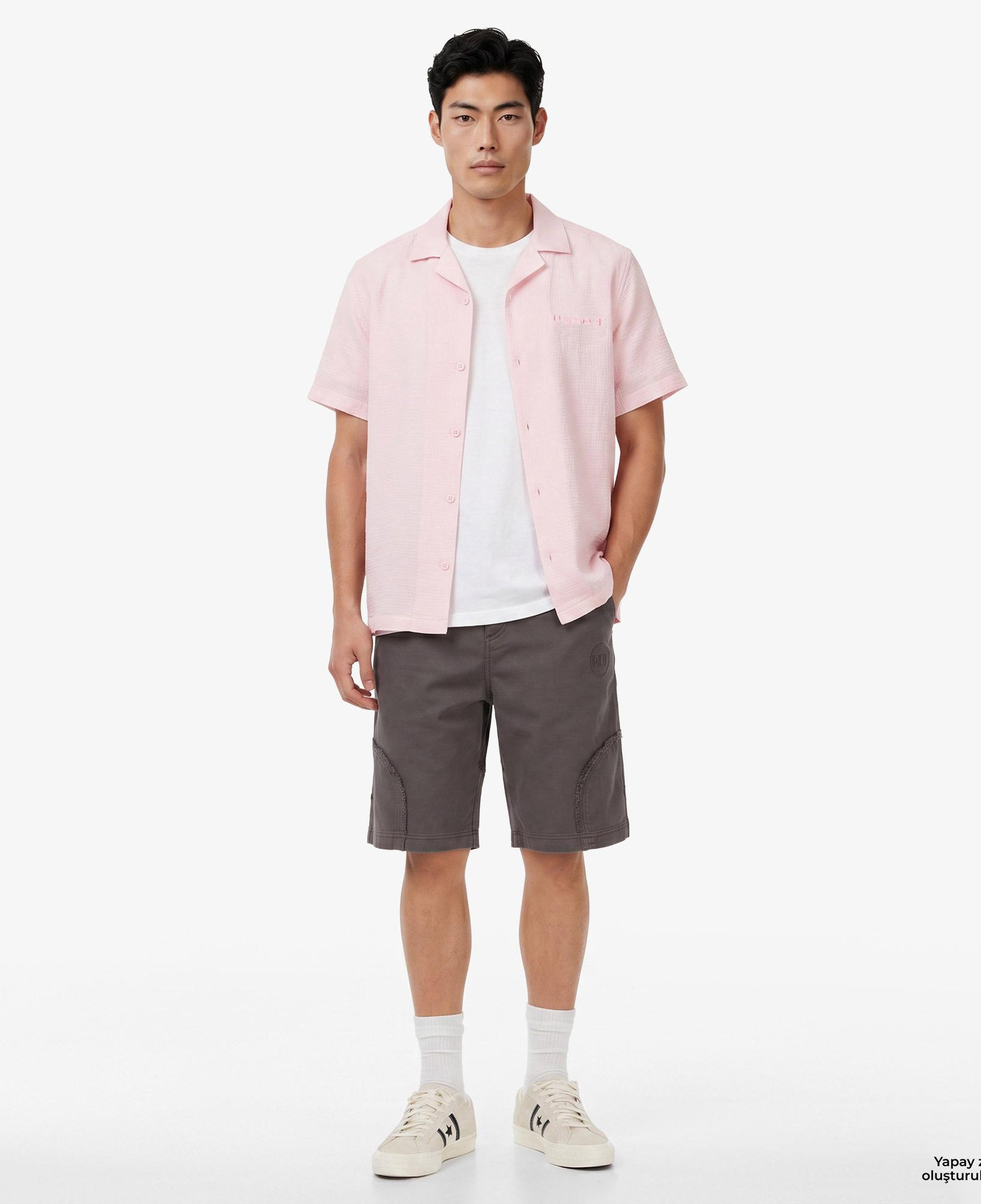 UNITED4 Classic Fit Erkek Pembe Gömlek