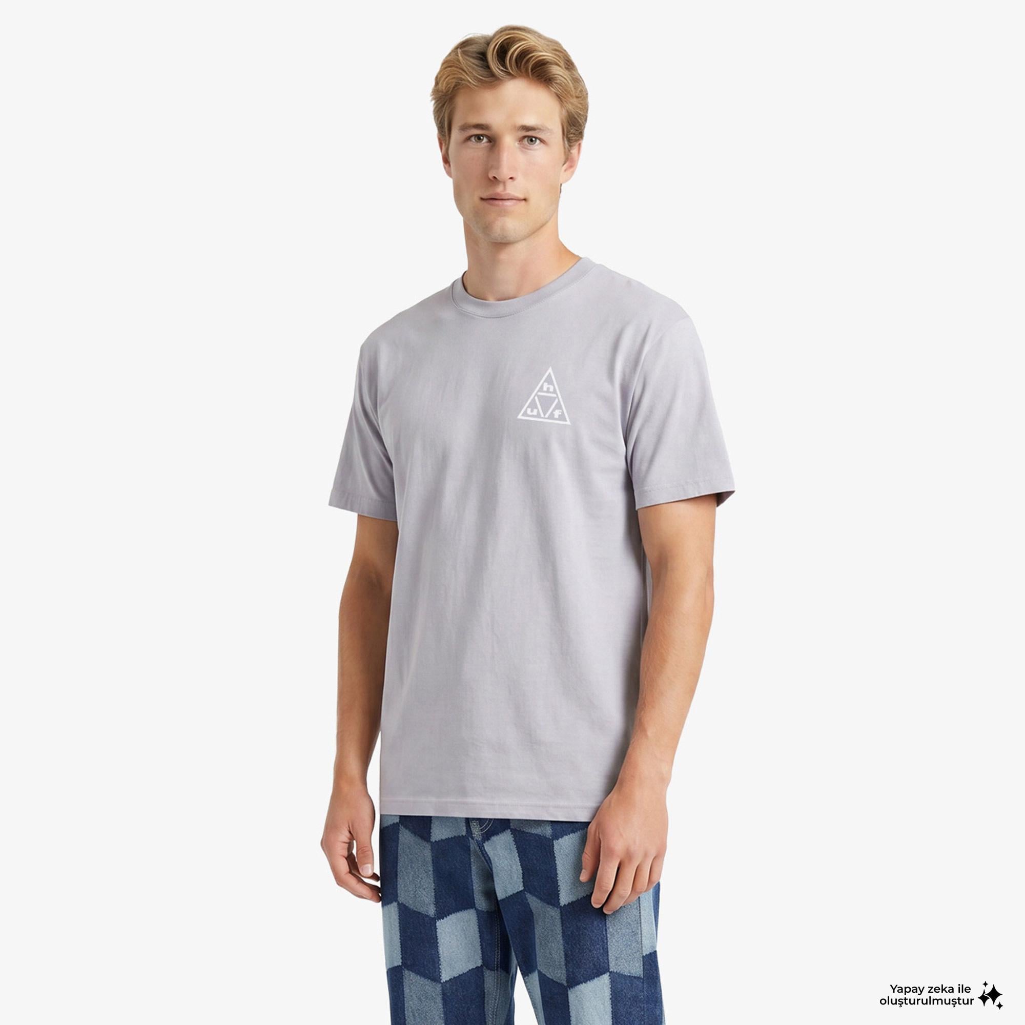 Huf Triple Triangle SS Erkek Mor T-Shirt