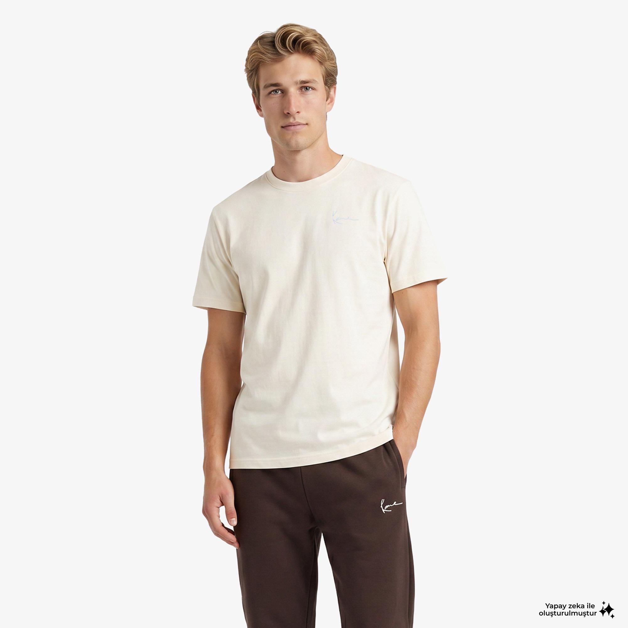 Karl Kani Signature Oversized Erkek Beyaz T-Shirt
