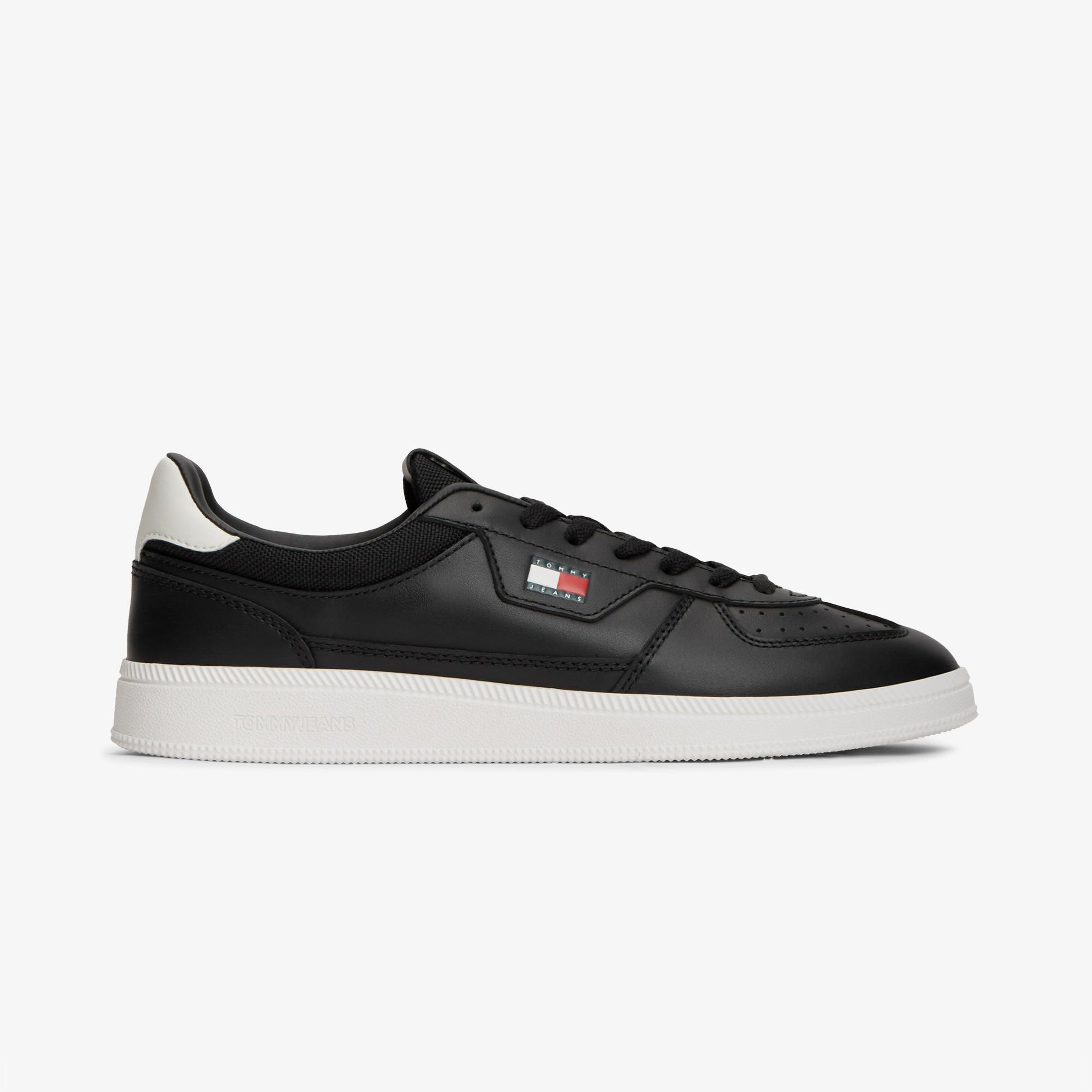 Tommy Hilfiger The Greenwich Edge Leather Erkek Siyah Spor Ayakkabı
