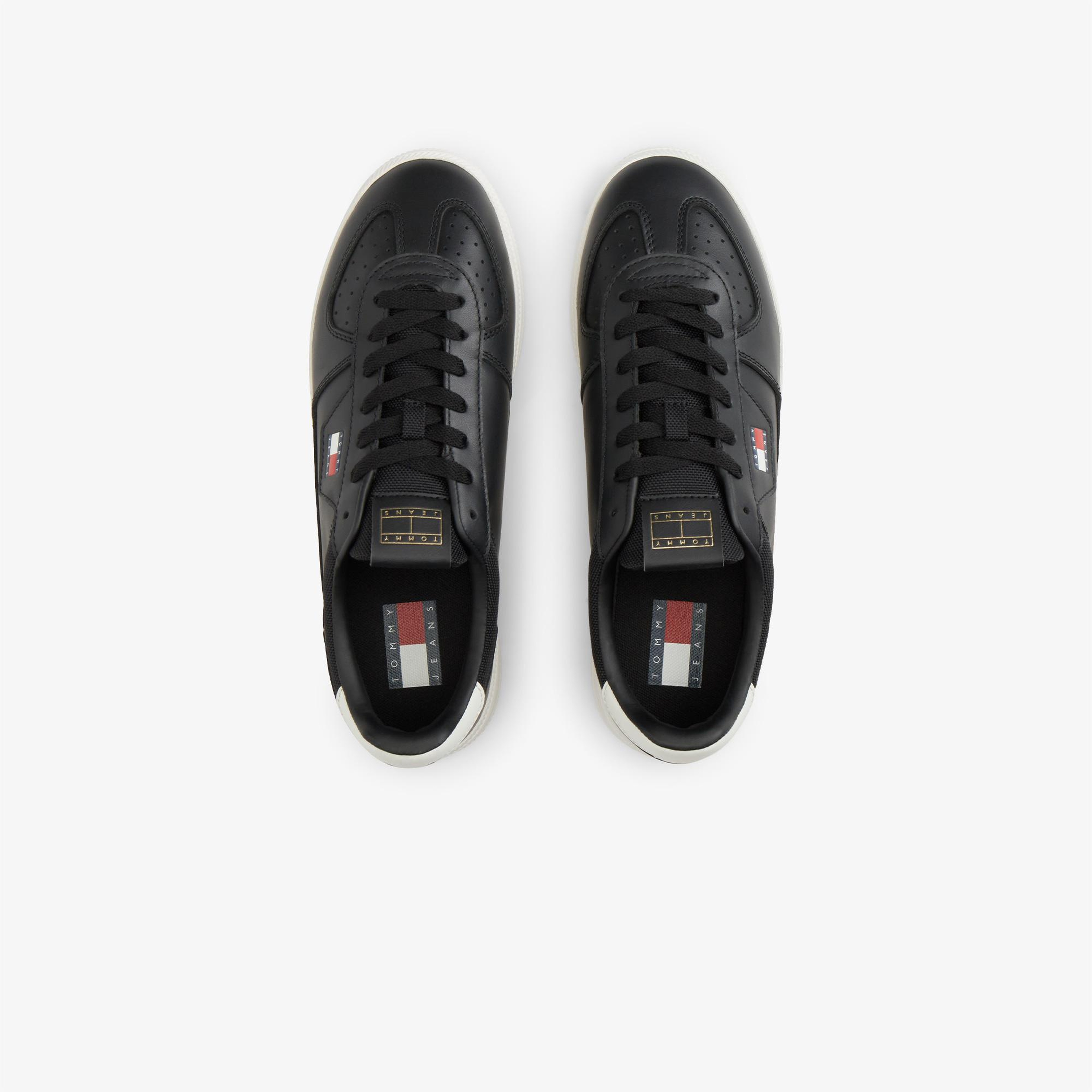 Tommy Hilfiger The Greenwich Edge Leather Erkek Siyah Spor Ayakkabı