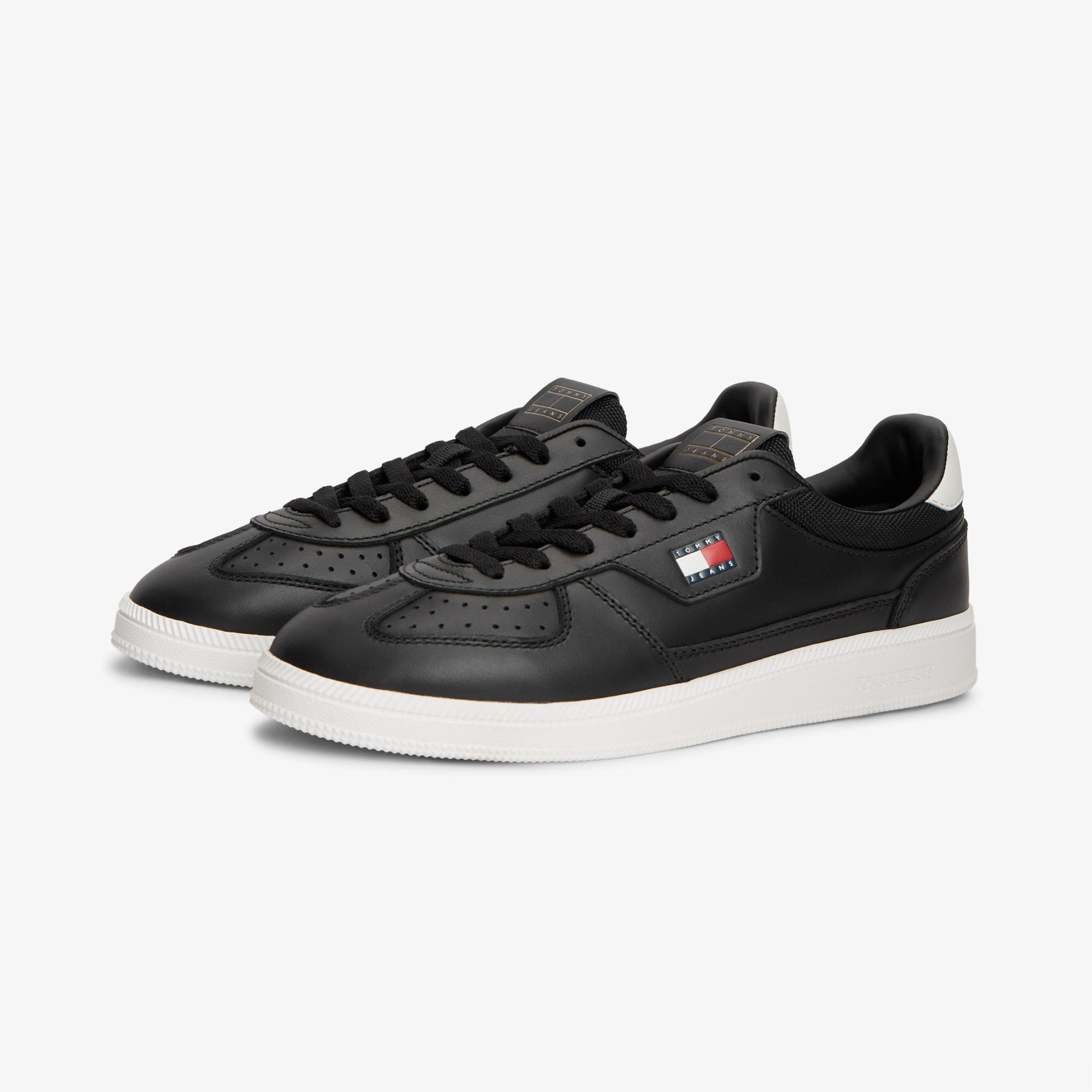 Tommy Hilfiger The Greenwich Edge Leather Erkek Siyah Spor Ayakkabı