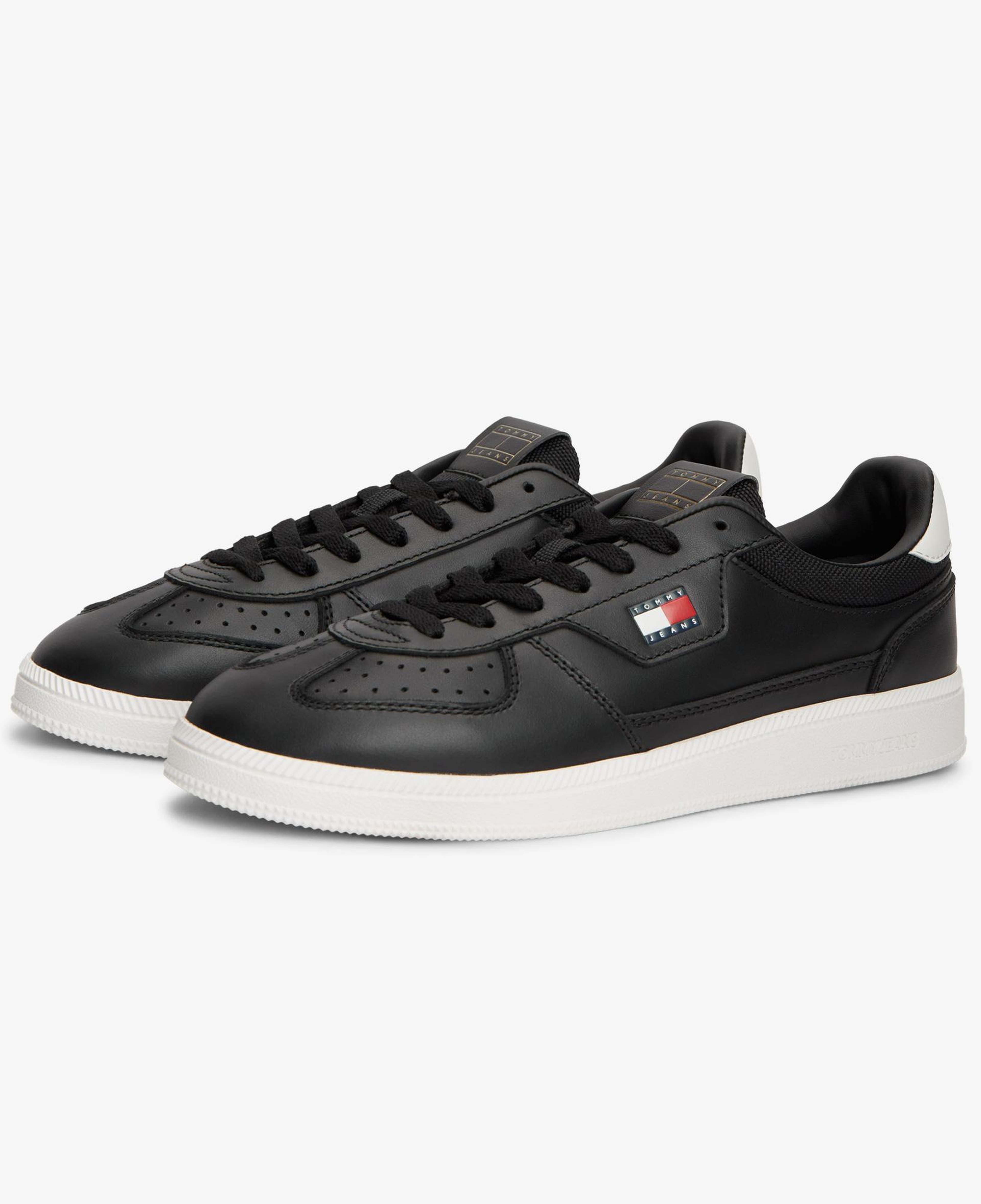 Tommy Hilfiger The Greenwich Edge Leather Erkek Siyah Spor Ayakkabı