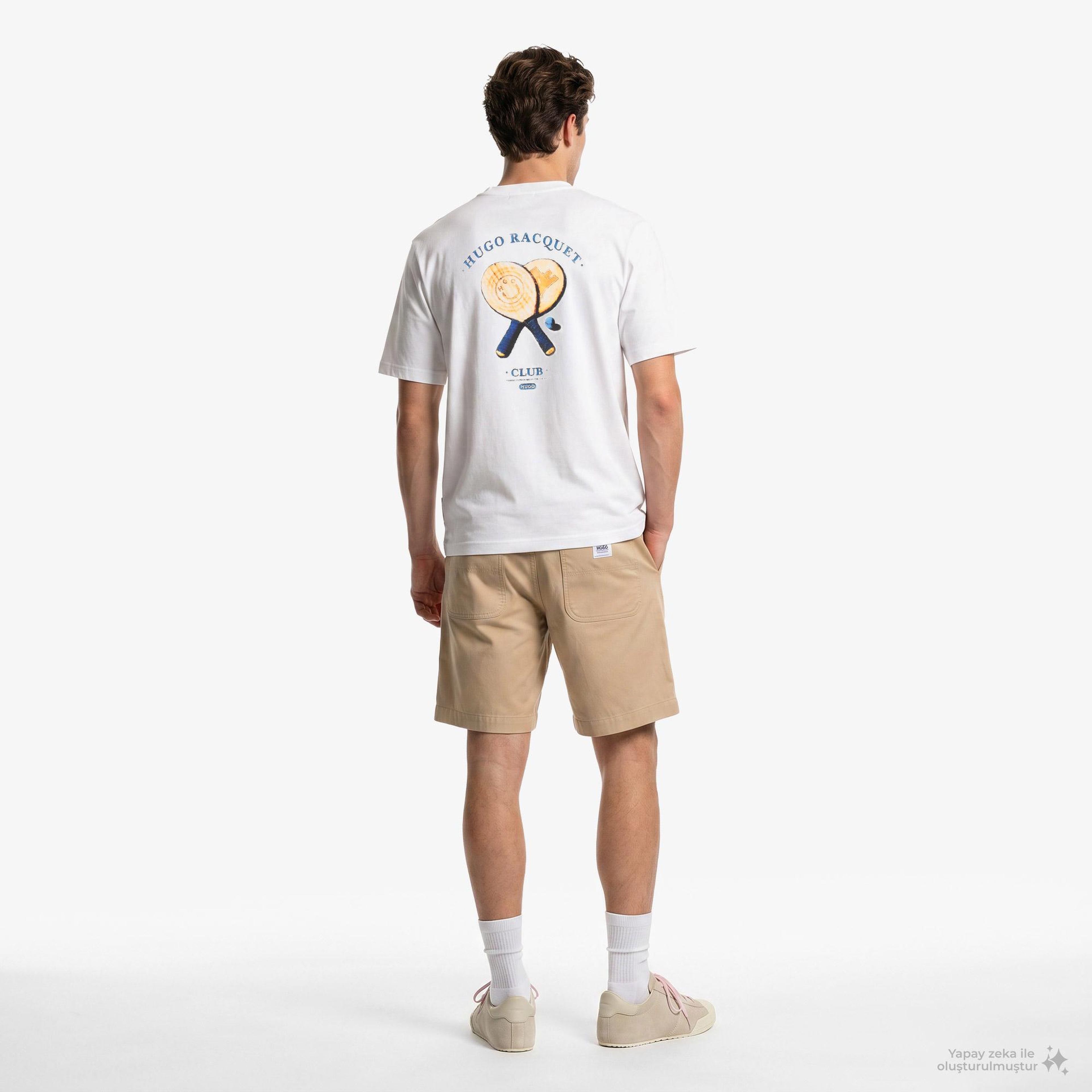 Hugo Nulaxo Erkek Beyaz T-Shirt