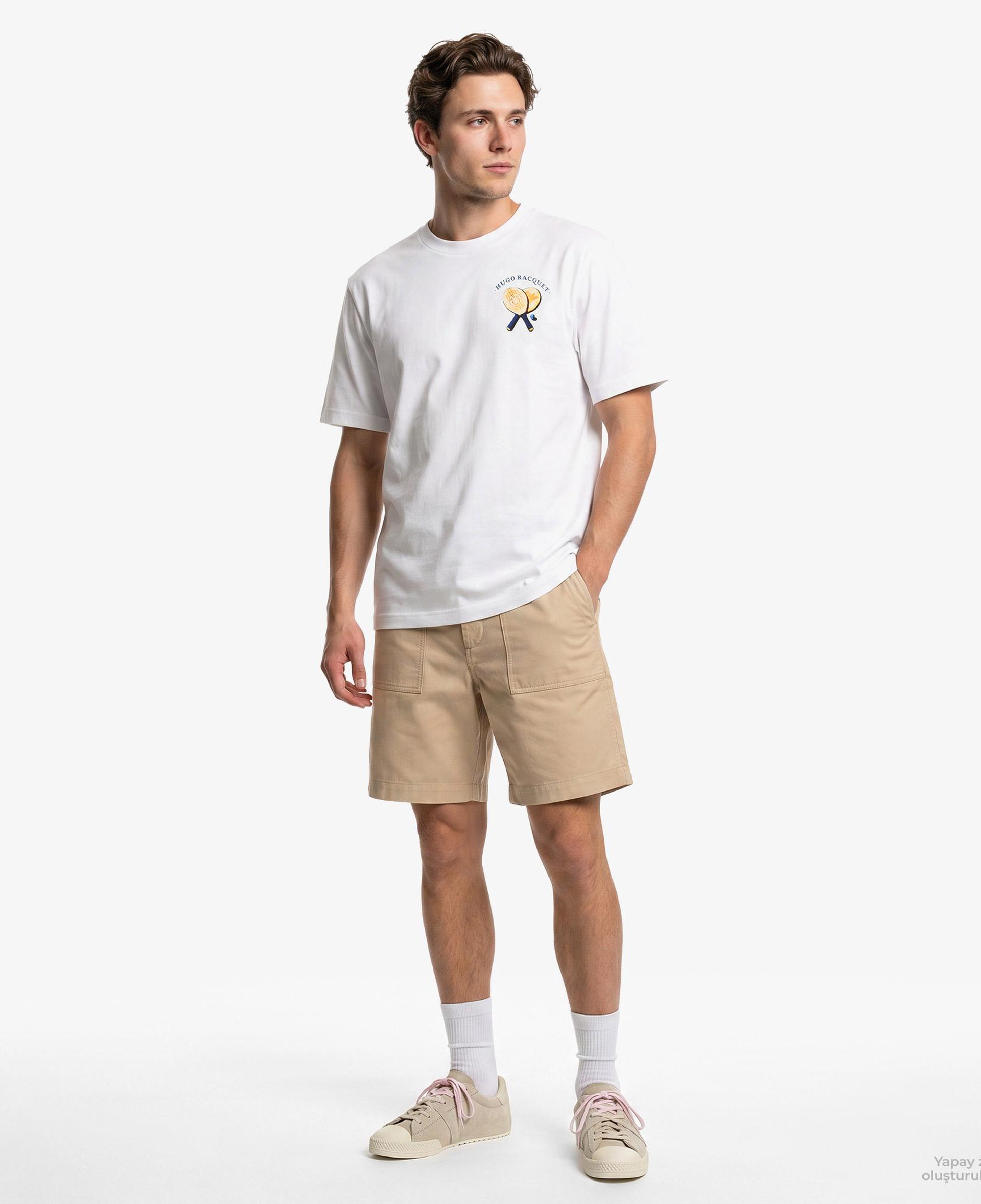 Hugo Nulaxo Erkek Beyaz T-Shirt
