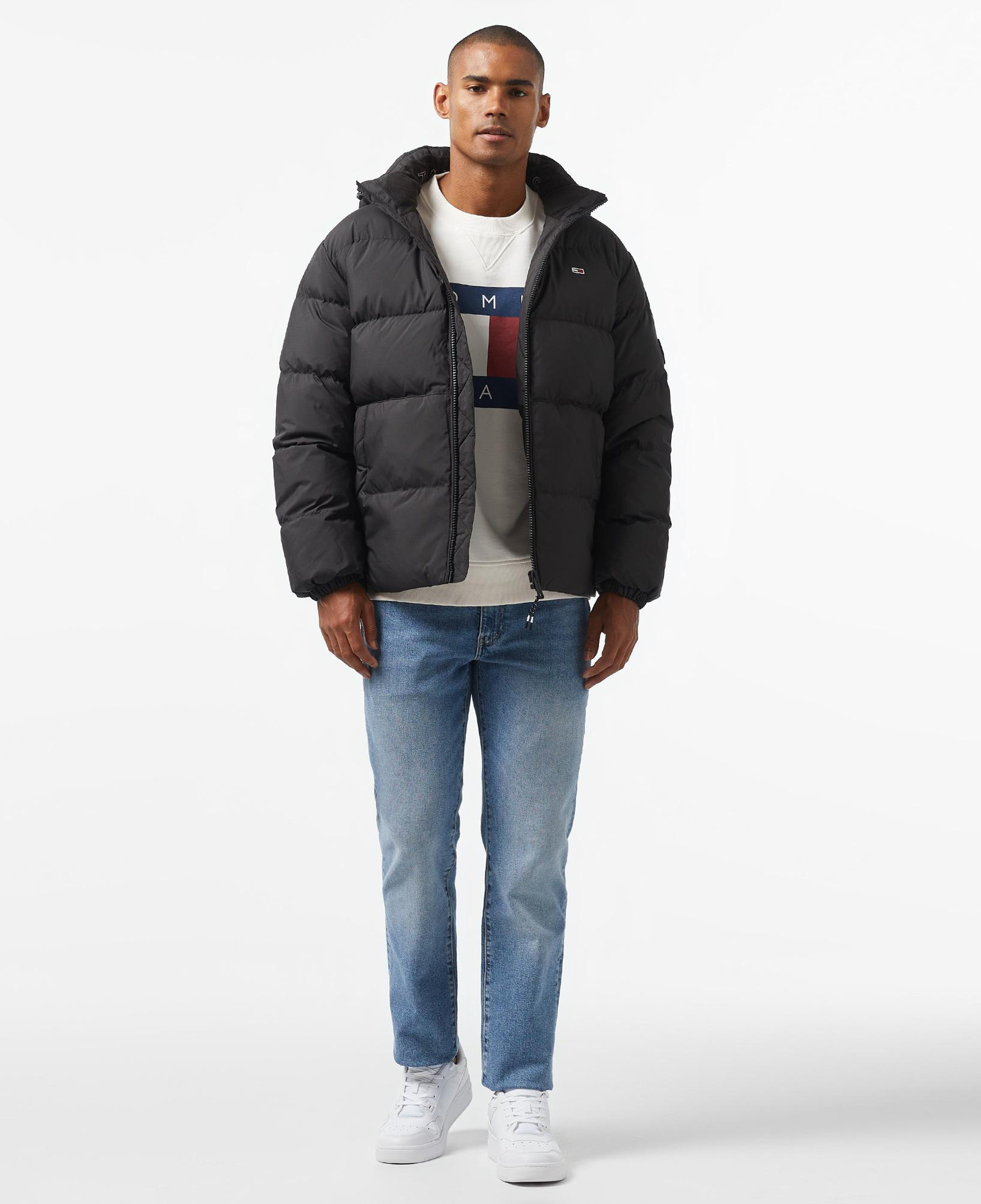Tommy Jeans Essential Down Erkek Siyah Mont