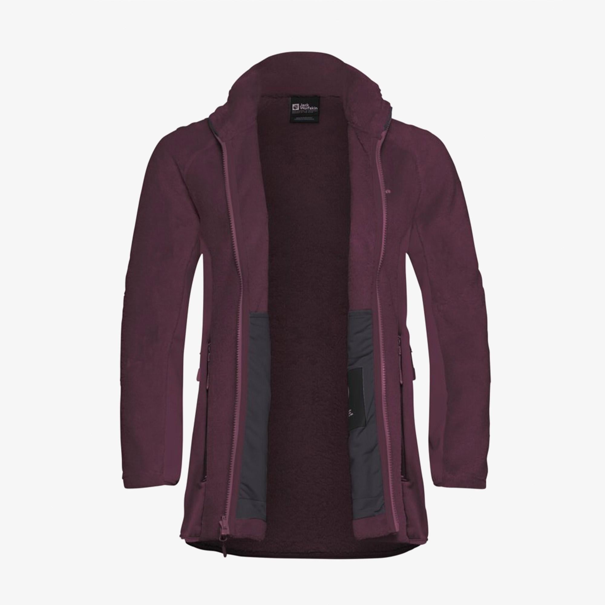 Jack Wolfskin Rotwand Full Zipped Kadın Mor Ceket