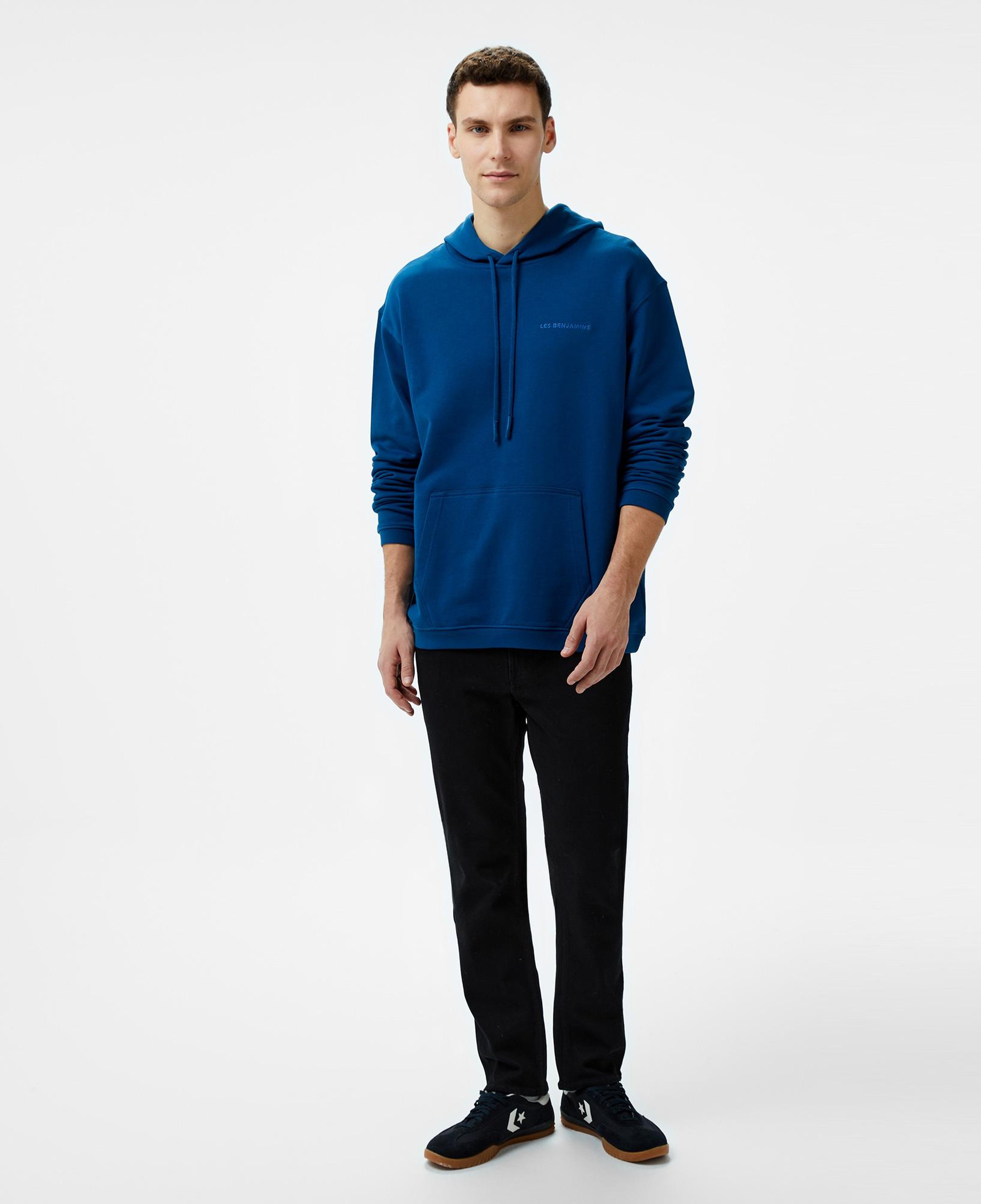 Les Benjamins 302 Erkek Lacivert Hoodie