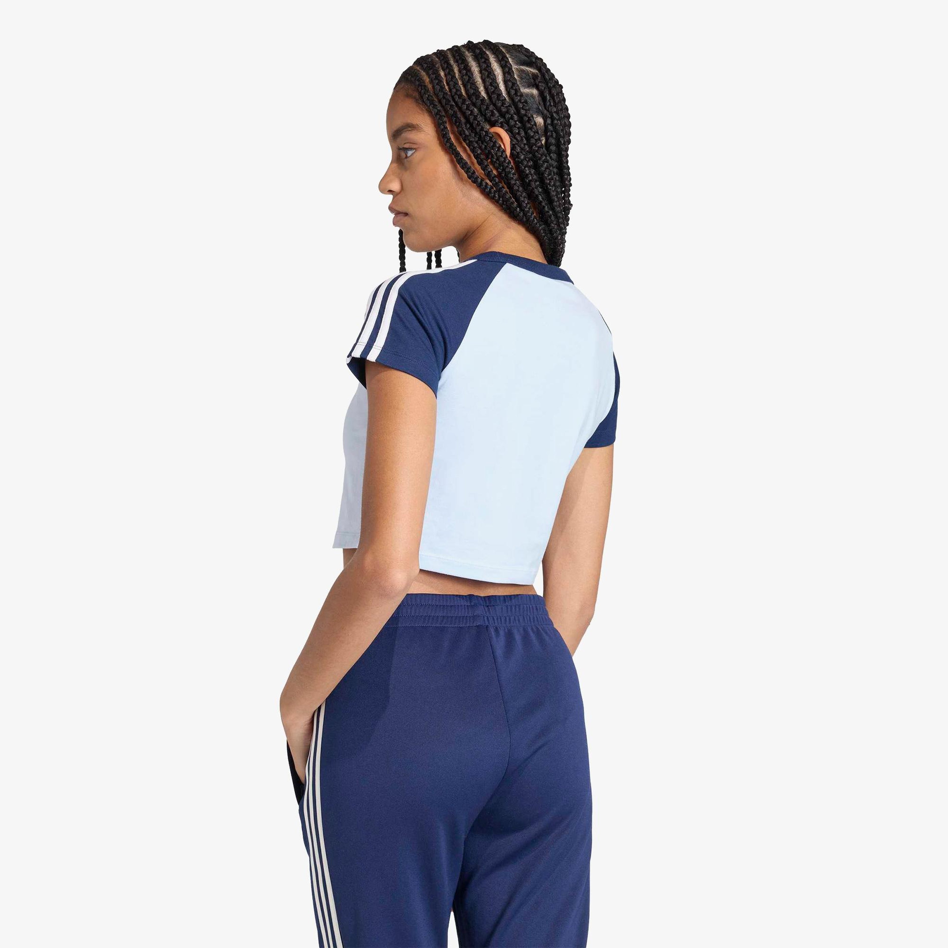 adidas Sst Baby Tee Kadın Mavi T-Shirt