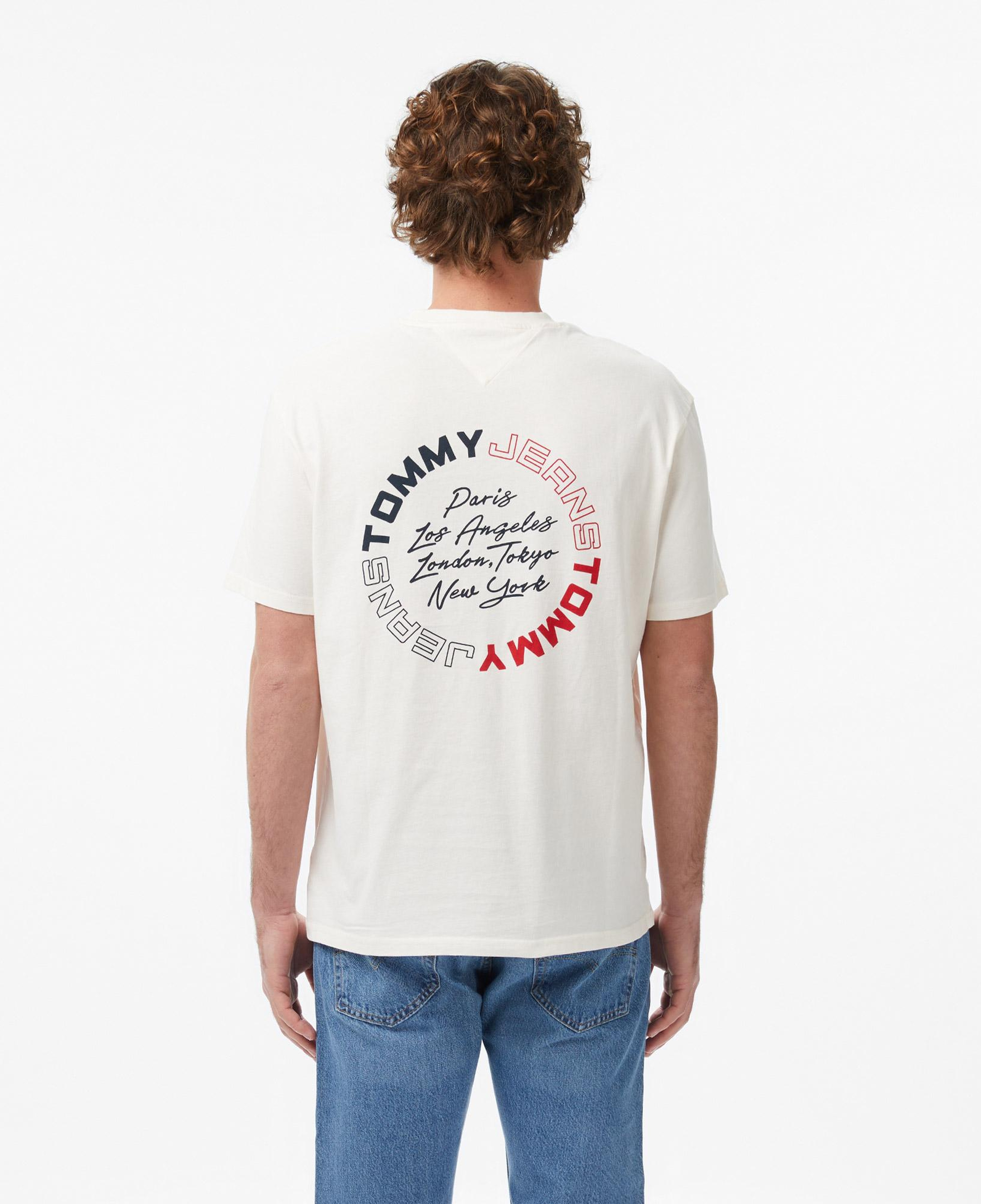 Tommy Hilfiger Relaxed Sign Circle Erkek Beyaz T-Shirt