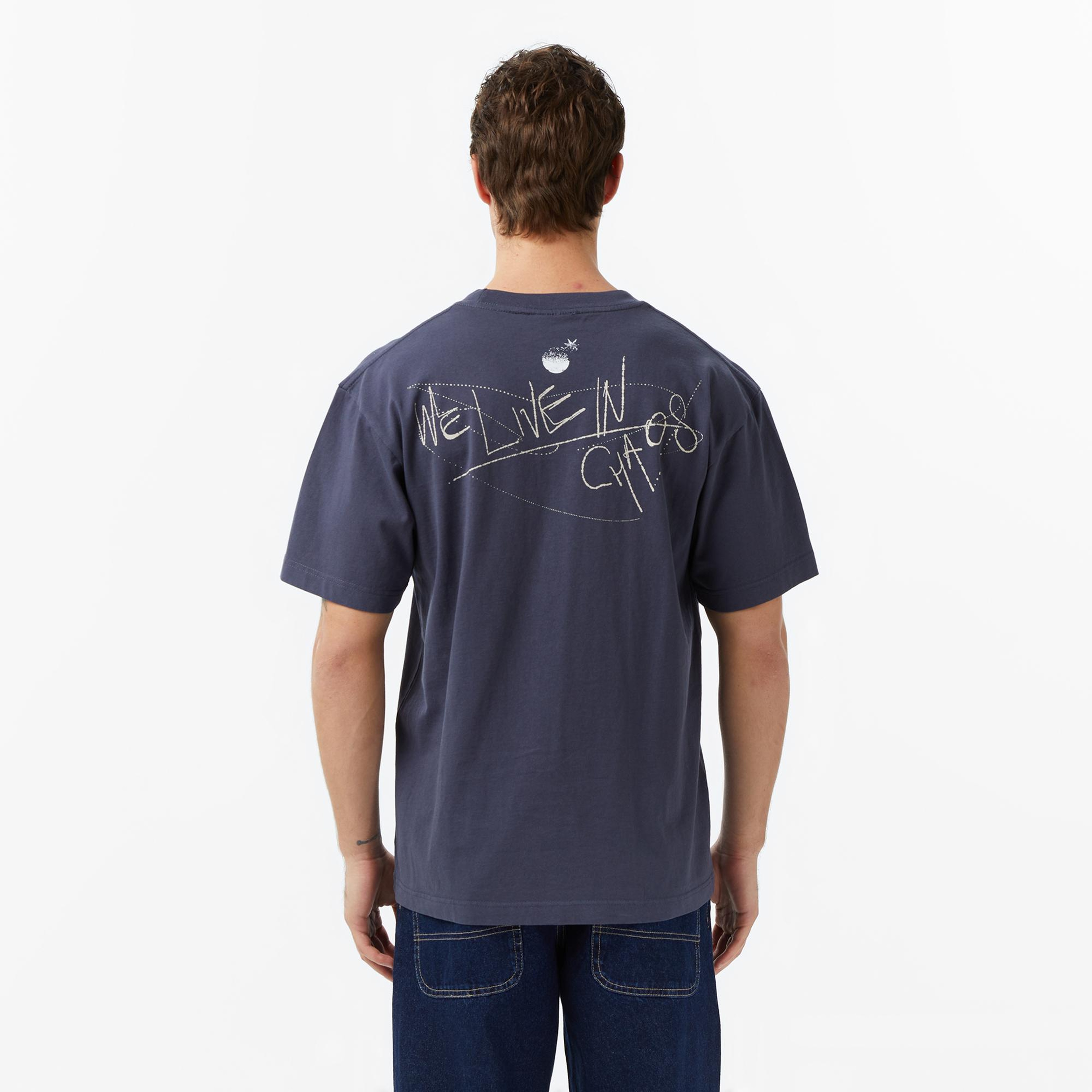 The Hundreds Live in Chaos Erkek Lacivert T-Shirt
