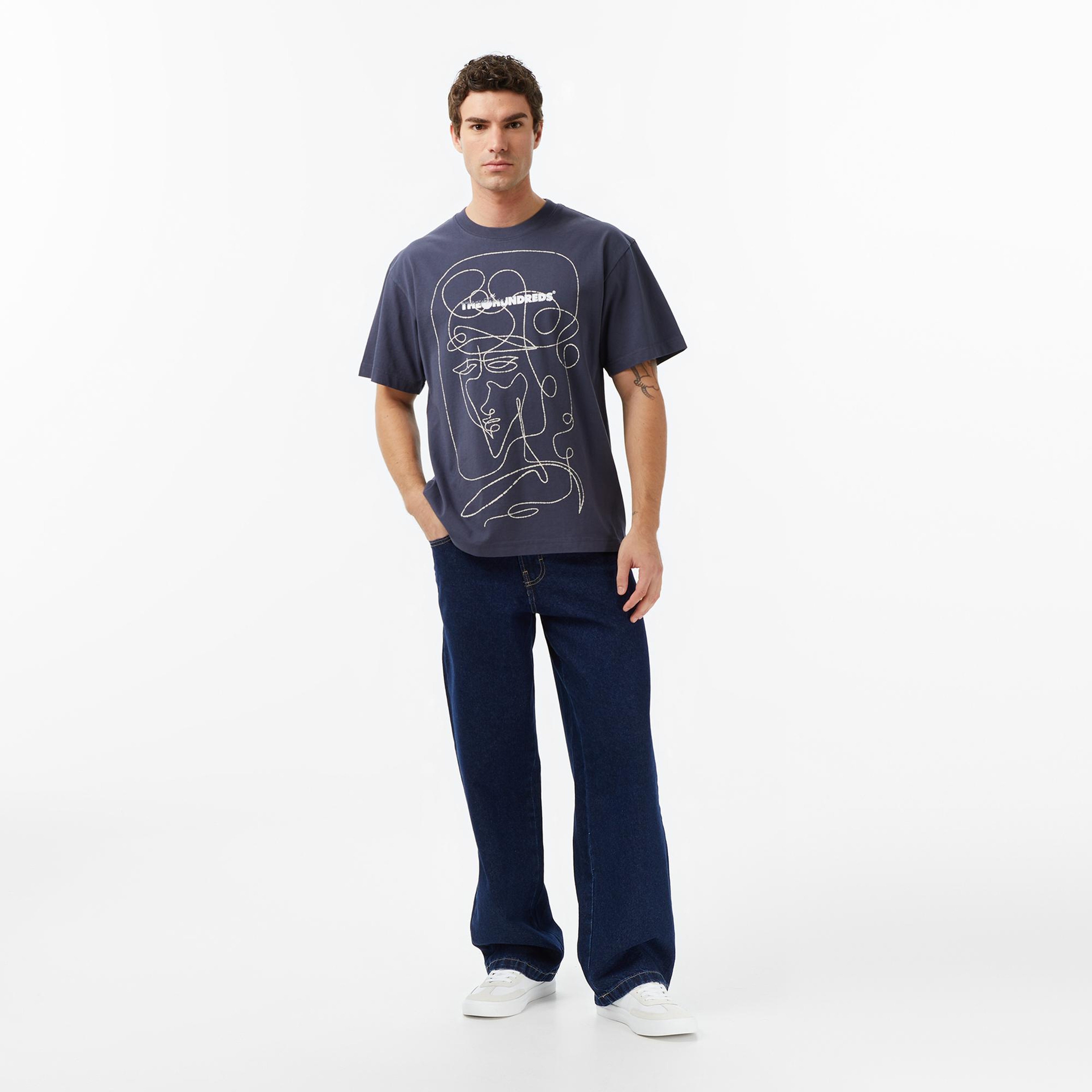 The Hundreds Live in Chaos Erkek Lacivert T-Shirt