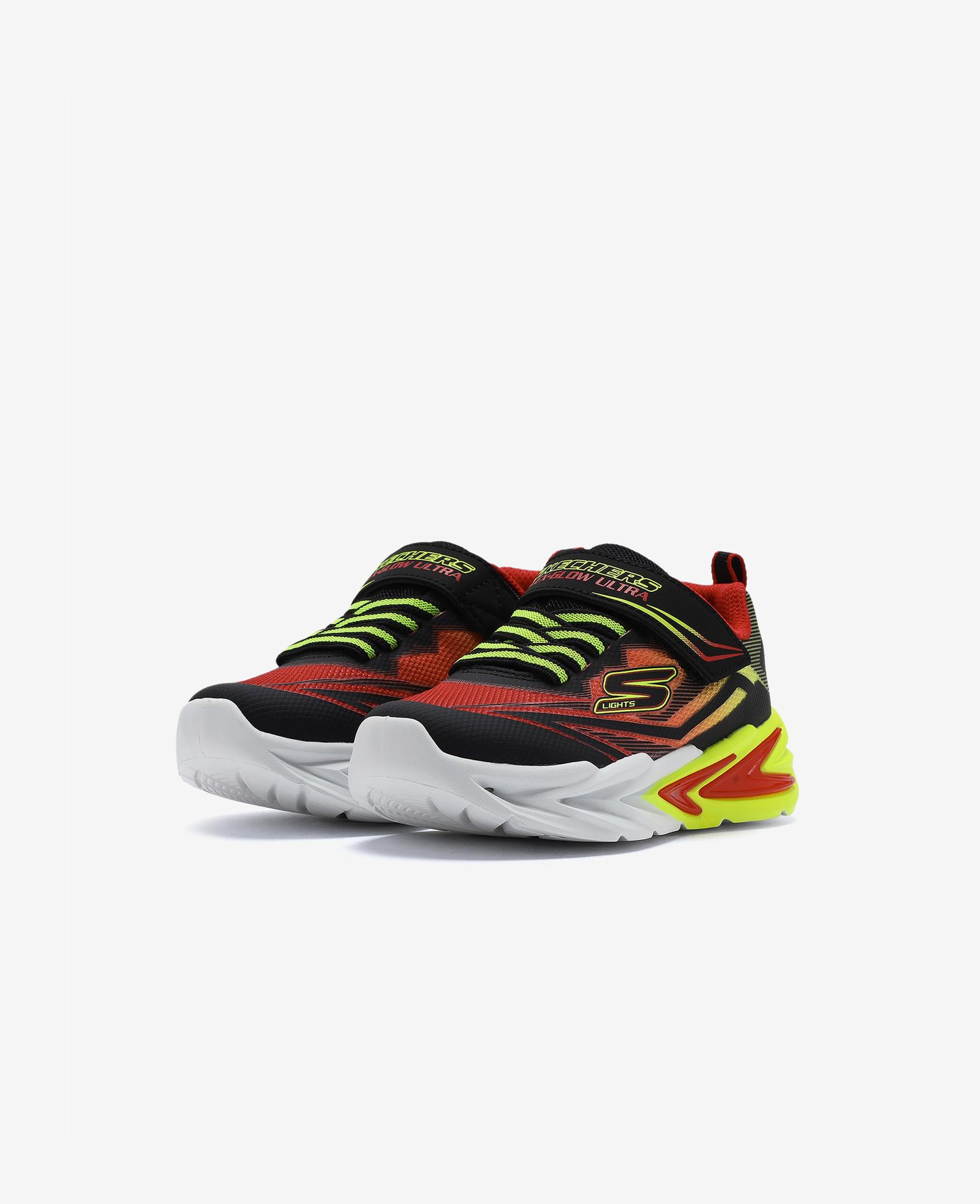 Skechers Flexglow Ultra Çocuk Siyah Işıklı Spor Ayakkabı
