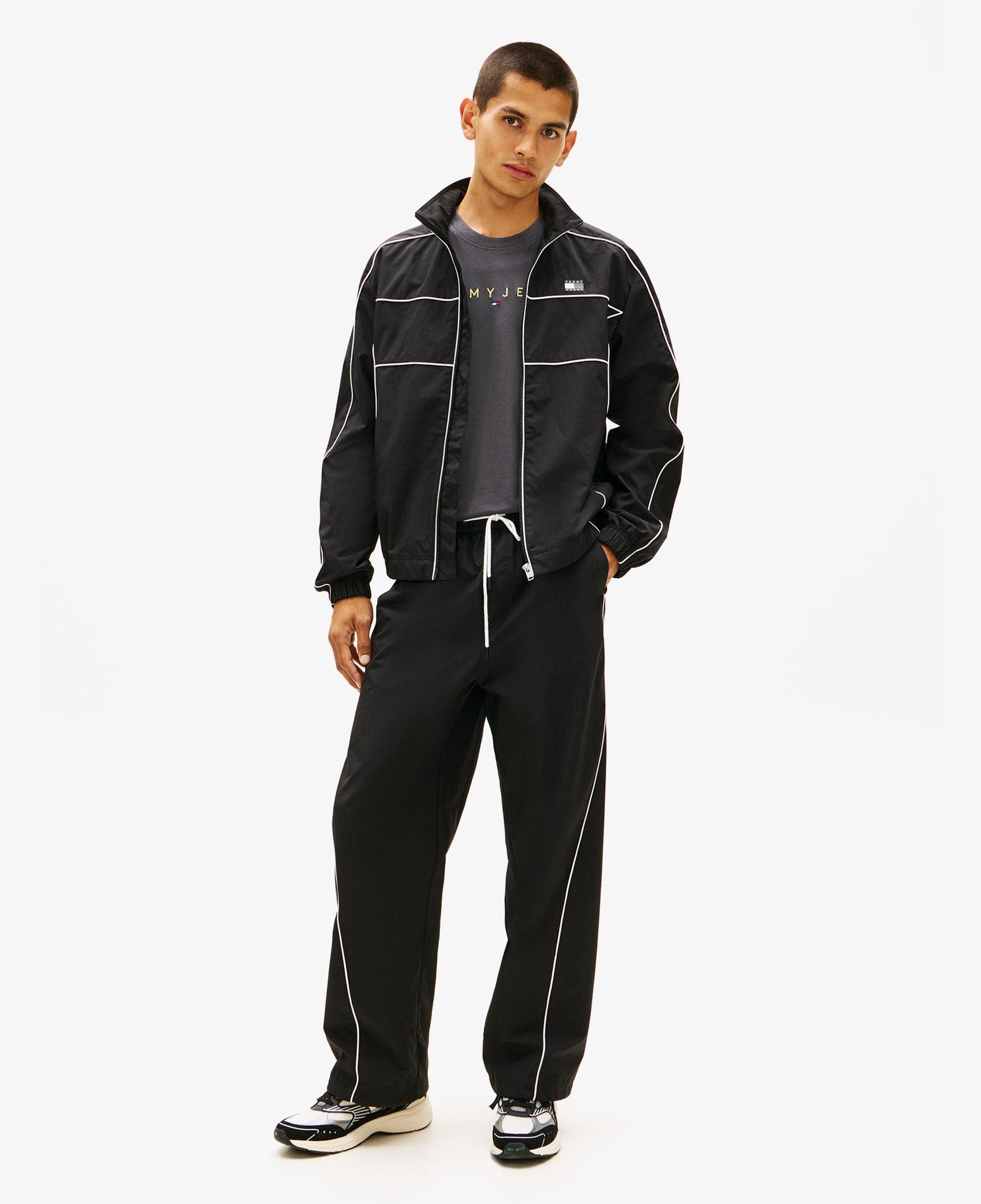 Tommy Hilfiger Jeans Piping Detail Flag Erkek Siyah Ceket