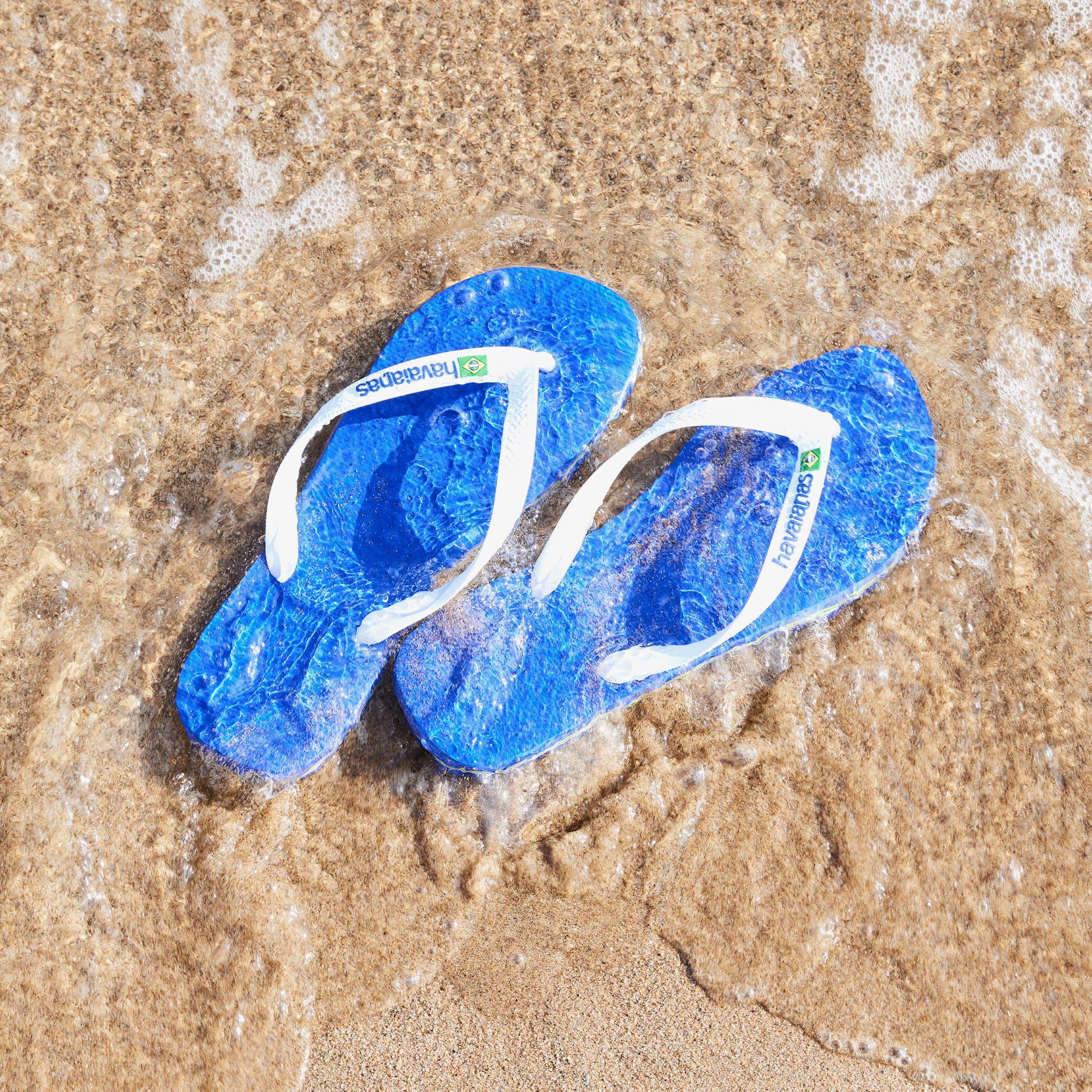 Havaianas Brasil Logo Turquois Unisex Mavi Terlik