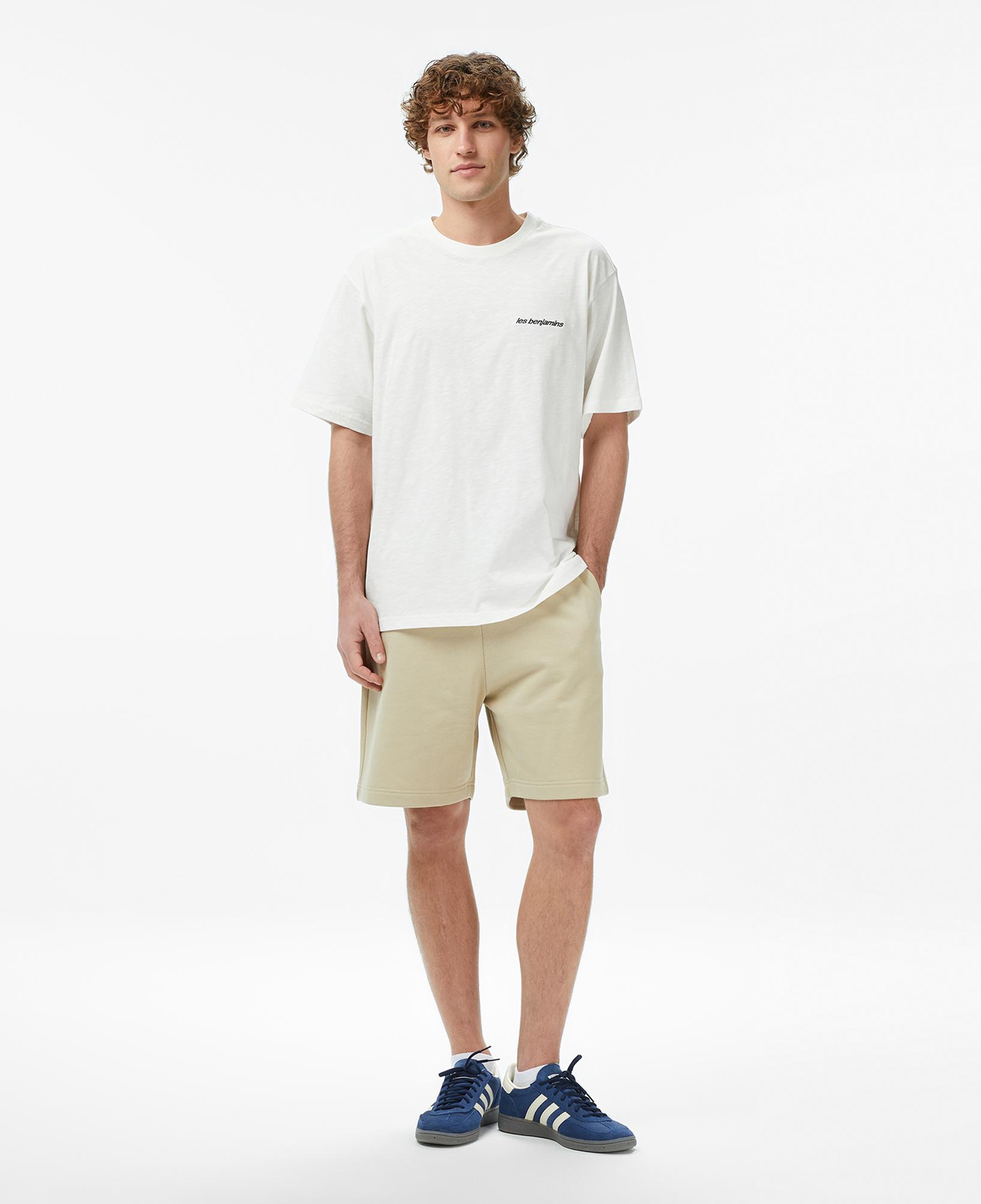 Les Benjamins Essentials 308 Erkek Beyaz T-Shirt
