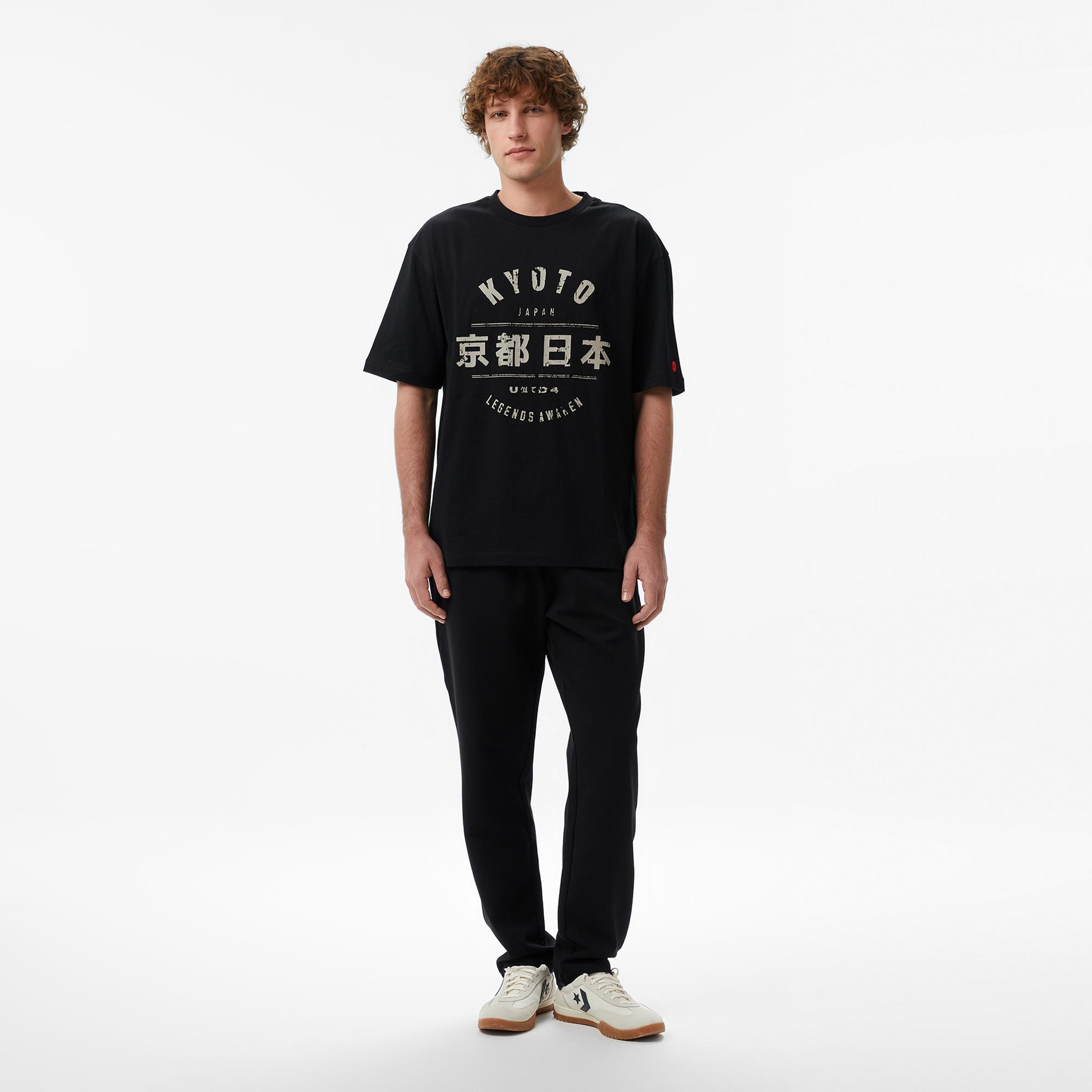 UNITED4 Regular Fit Erkek Siyah T-Shirt