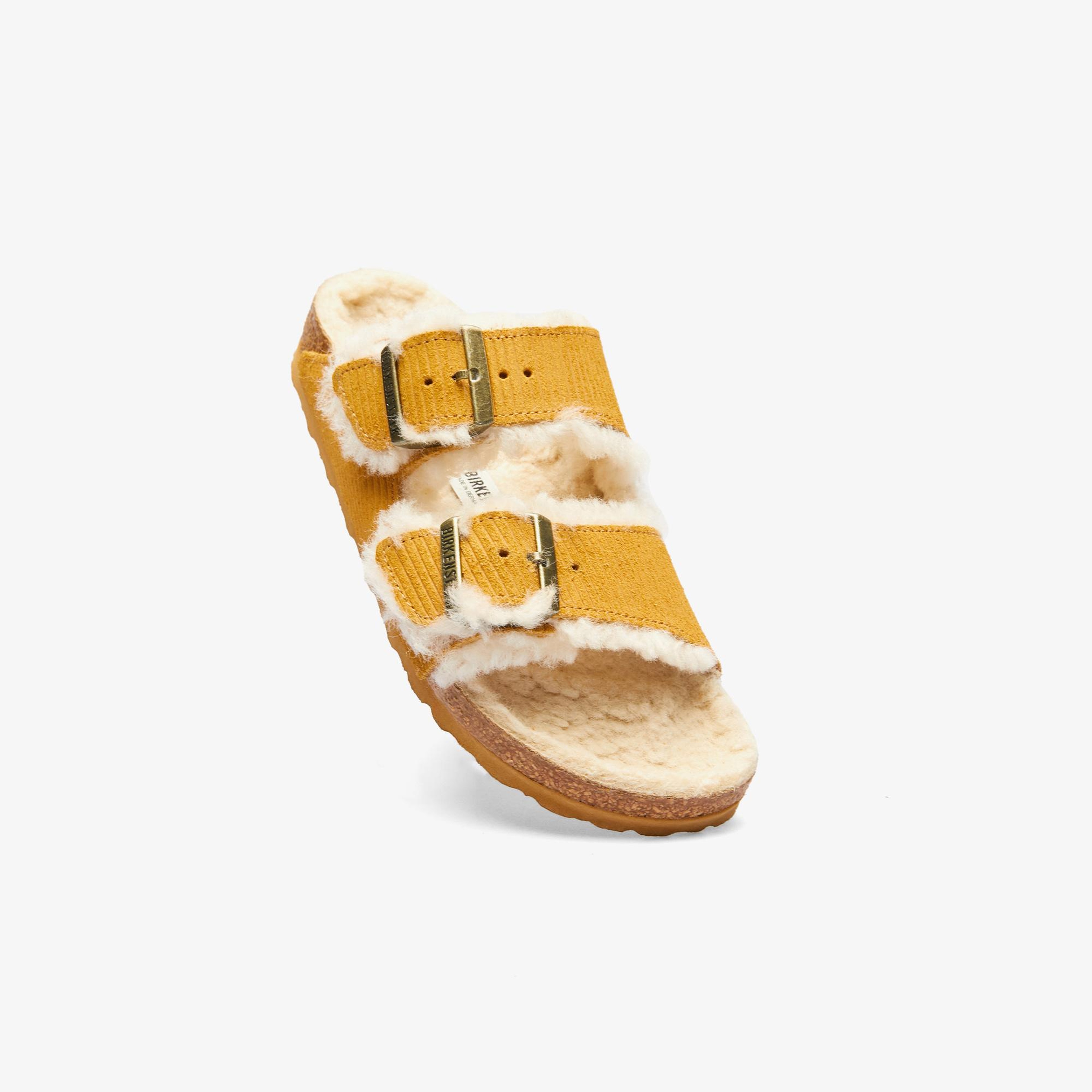 Birkenstock Arizona Teddy Vl Gepragt Laf Kadın Kahverengi Terlik