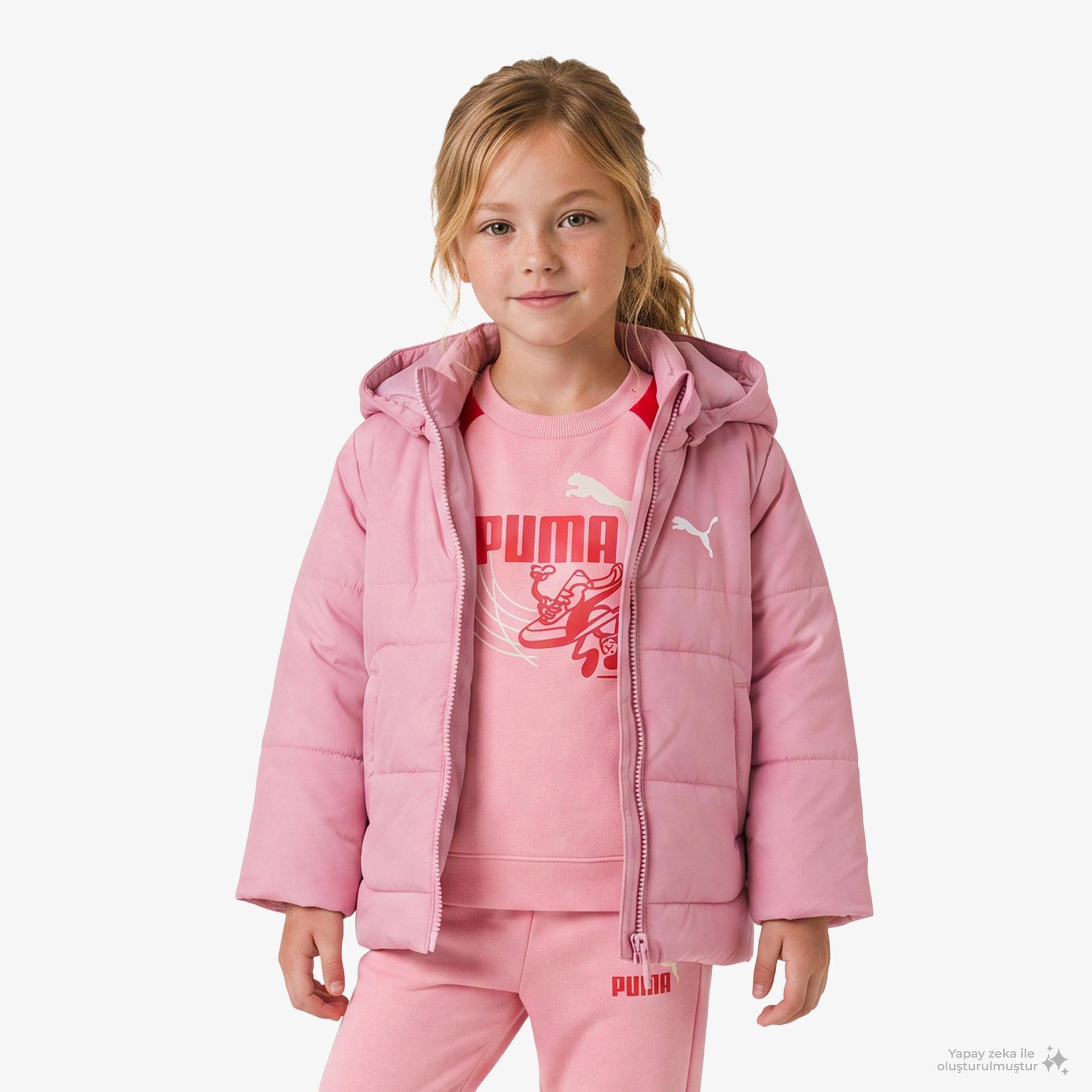 Puma Minicat Hooded Bebek Pembe Ceket