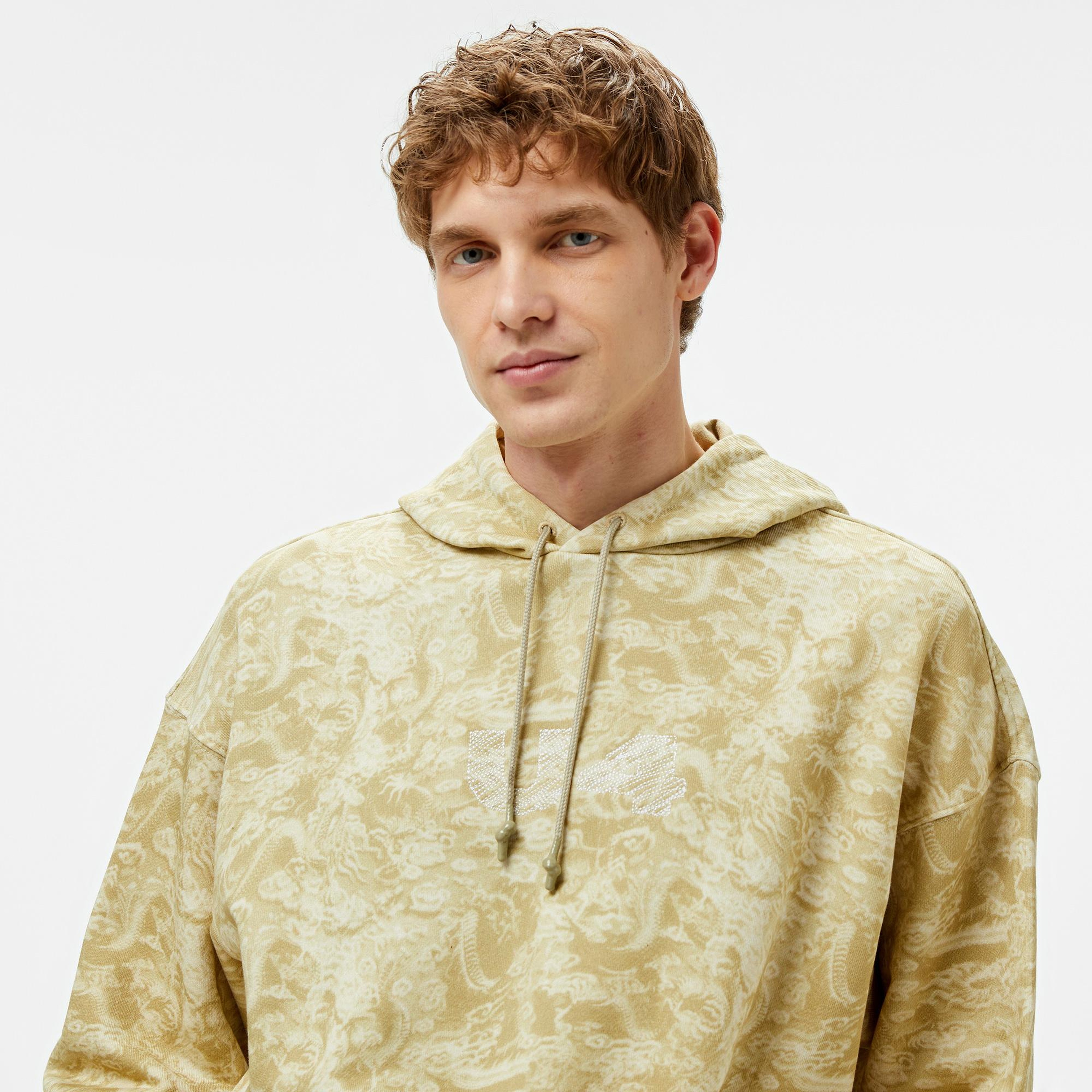 UNITED4 Limited Edition Dragon Erkek Bej Sweatshirt