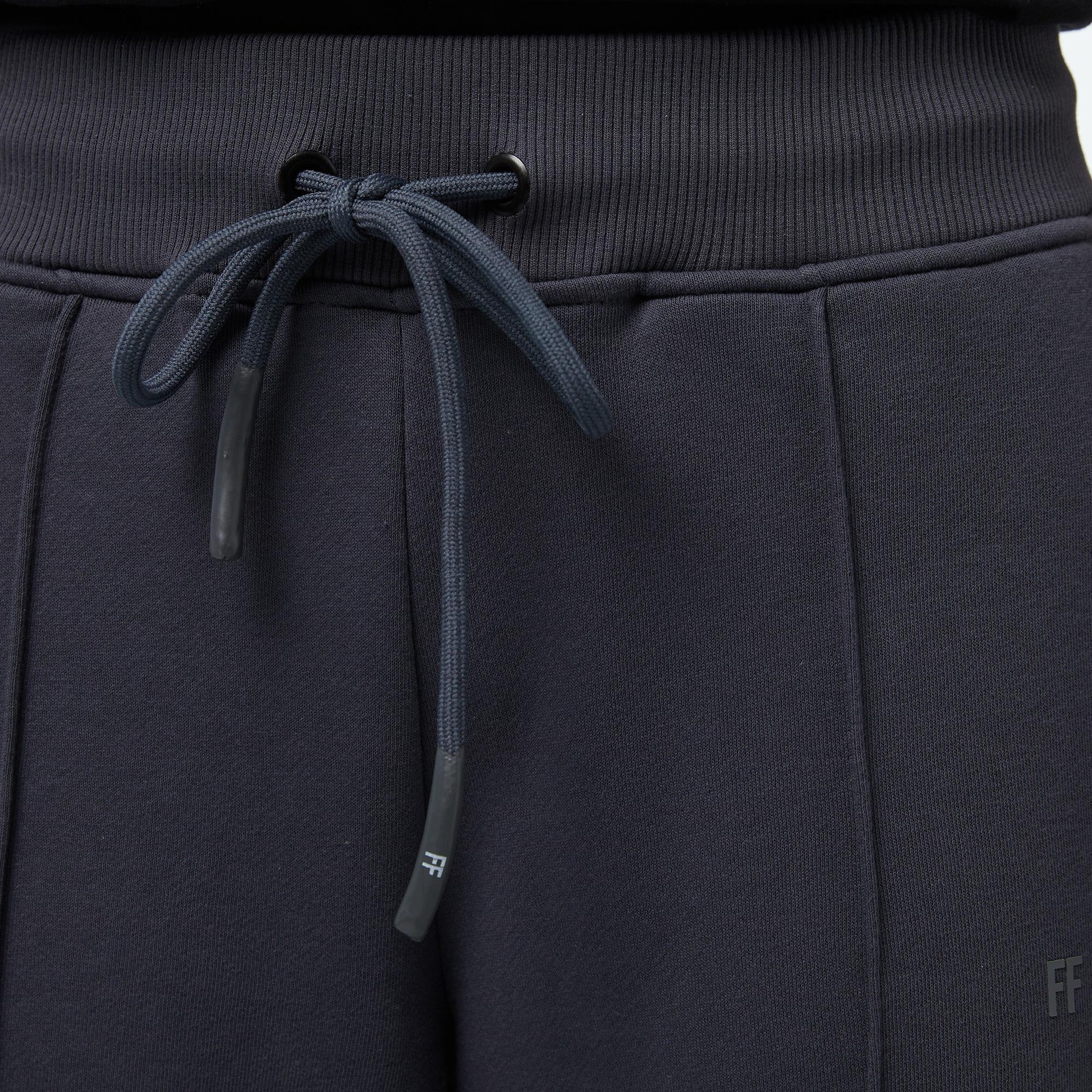Forfun Ff High Waisted Wide Leg Kadın Gri Eşofman Altı