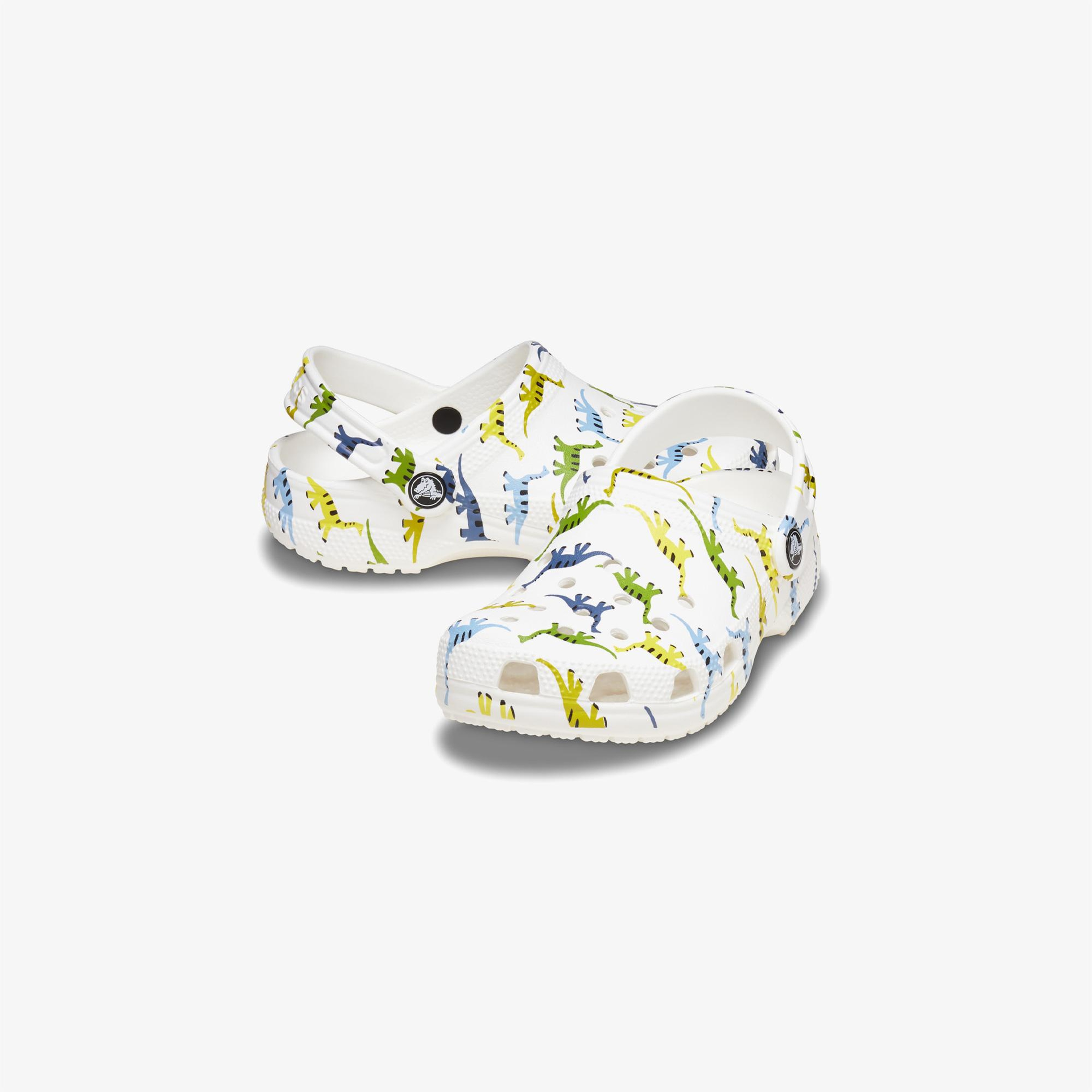 Crocs Classic Character Print K Çocuk Beyaz Terlik