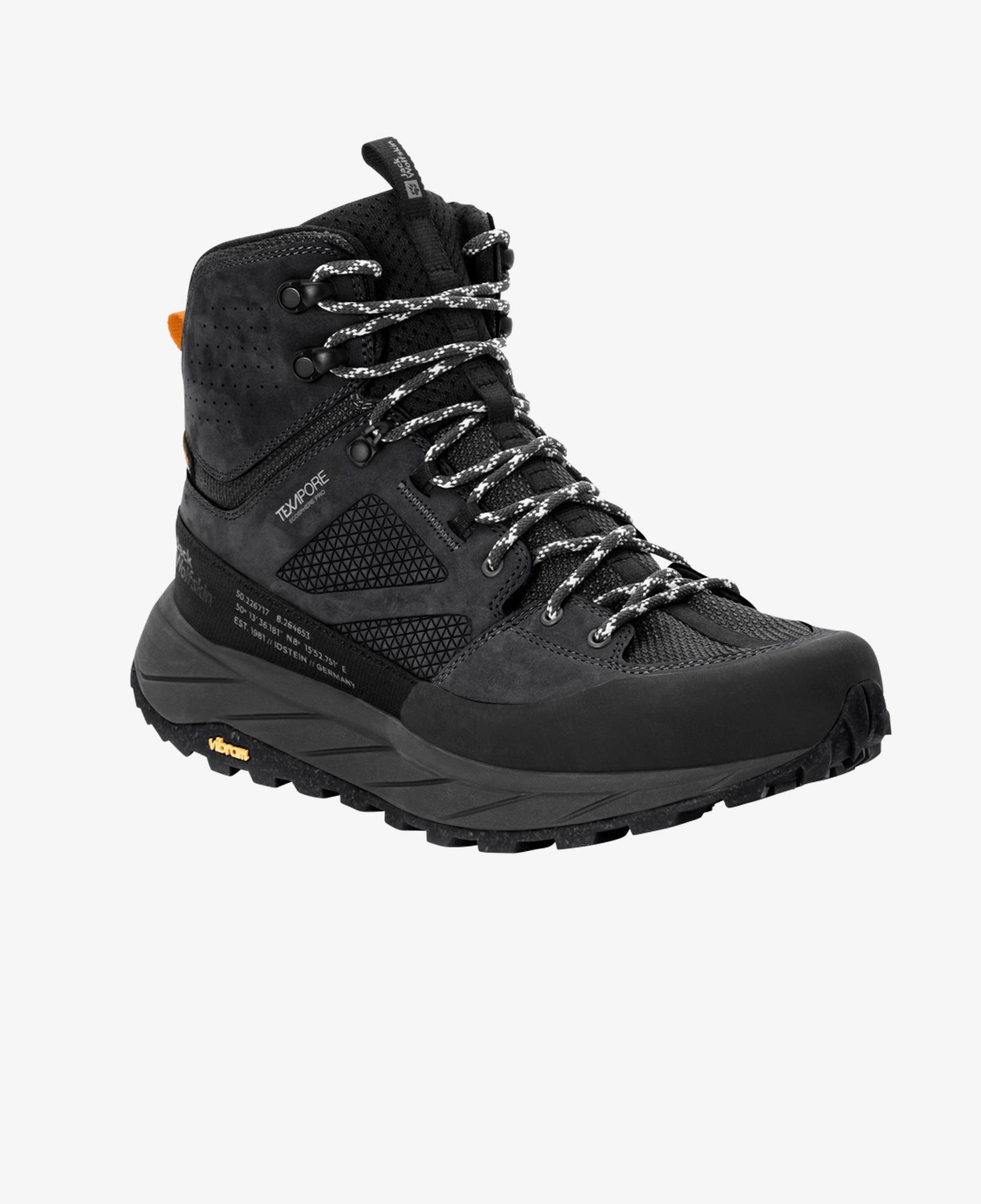 Jack Wolfskin Terraquest Texapore Mid Erkek Siyah Bot