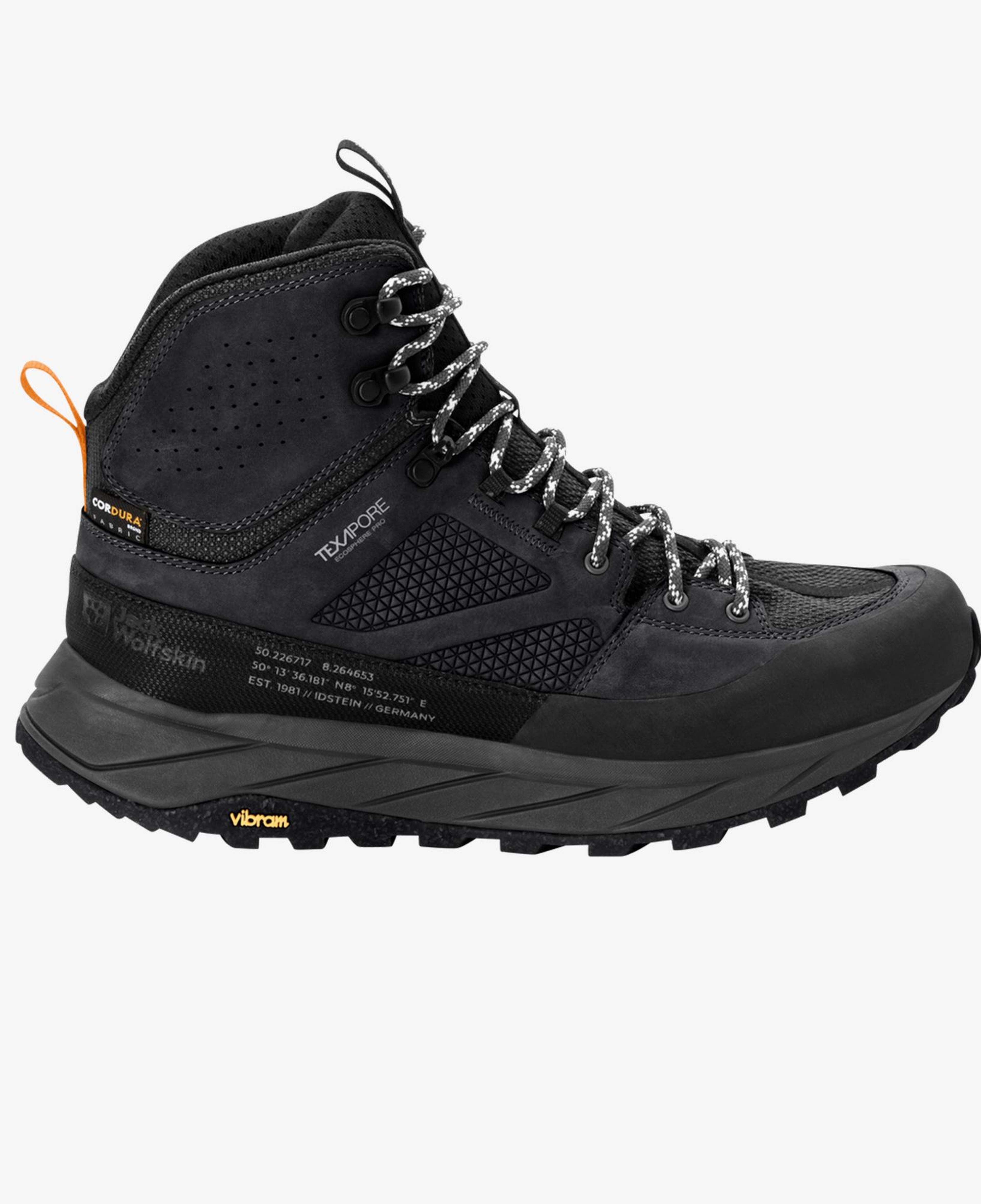 Jack Wolfskin Terraquest Texapore Mid Erkek Siyah Bot