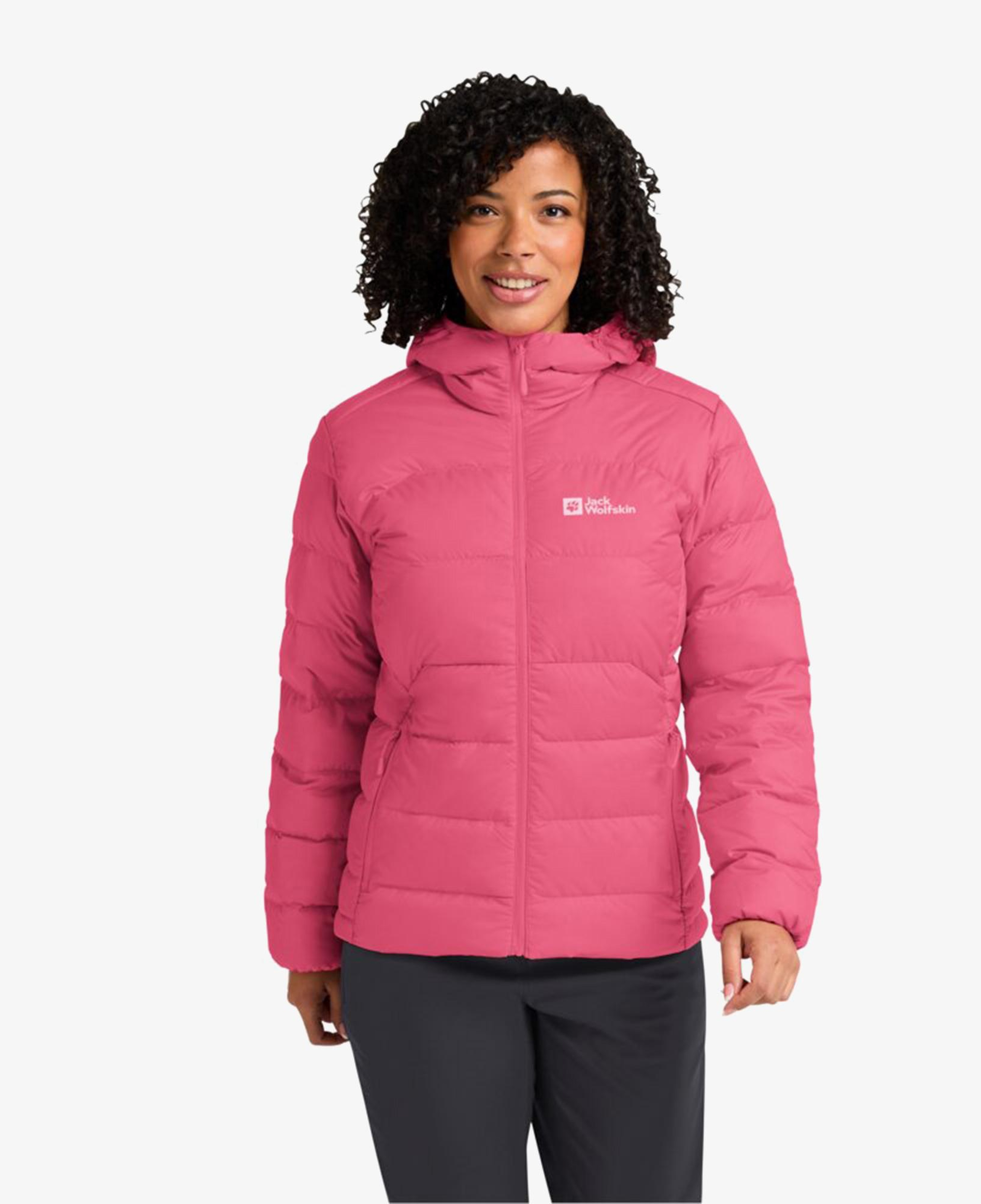 Jack Wolfskin Ather Down Hoody Pembe Kadın Mont