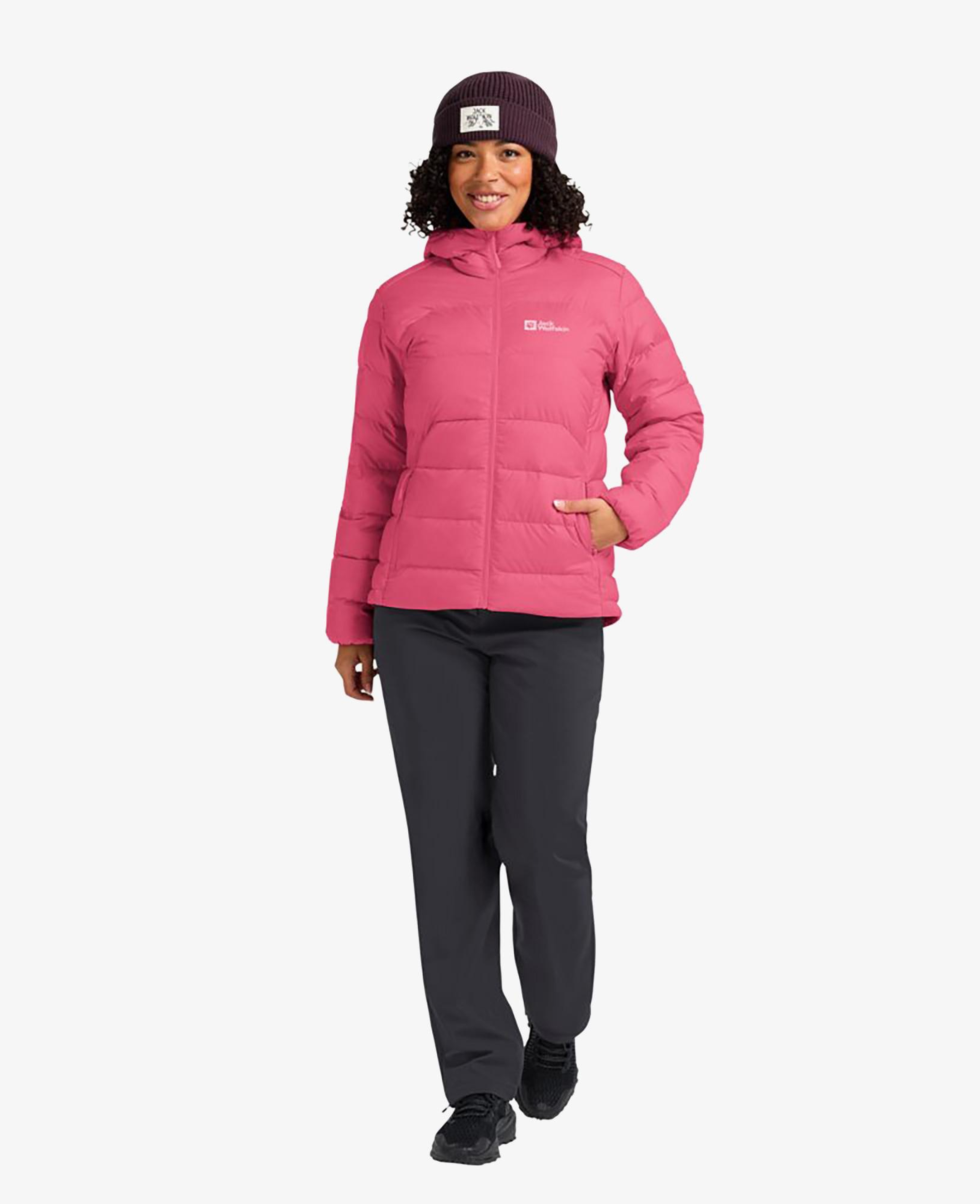 Jack Wolfskin Ather Down Hoody Pembe Kadın Mont