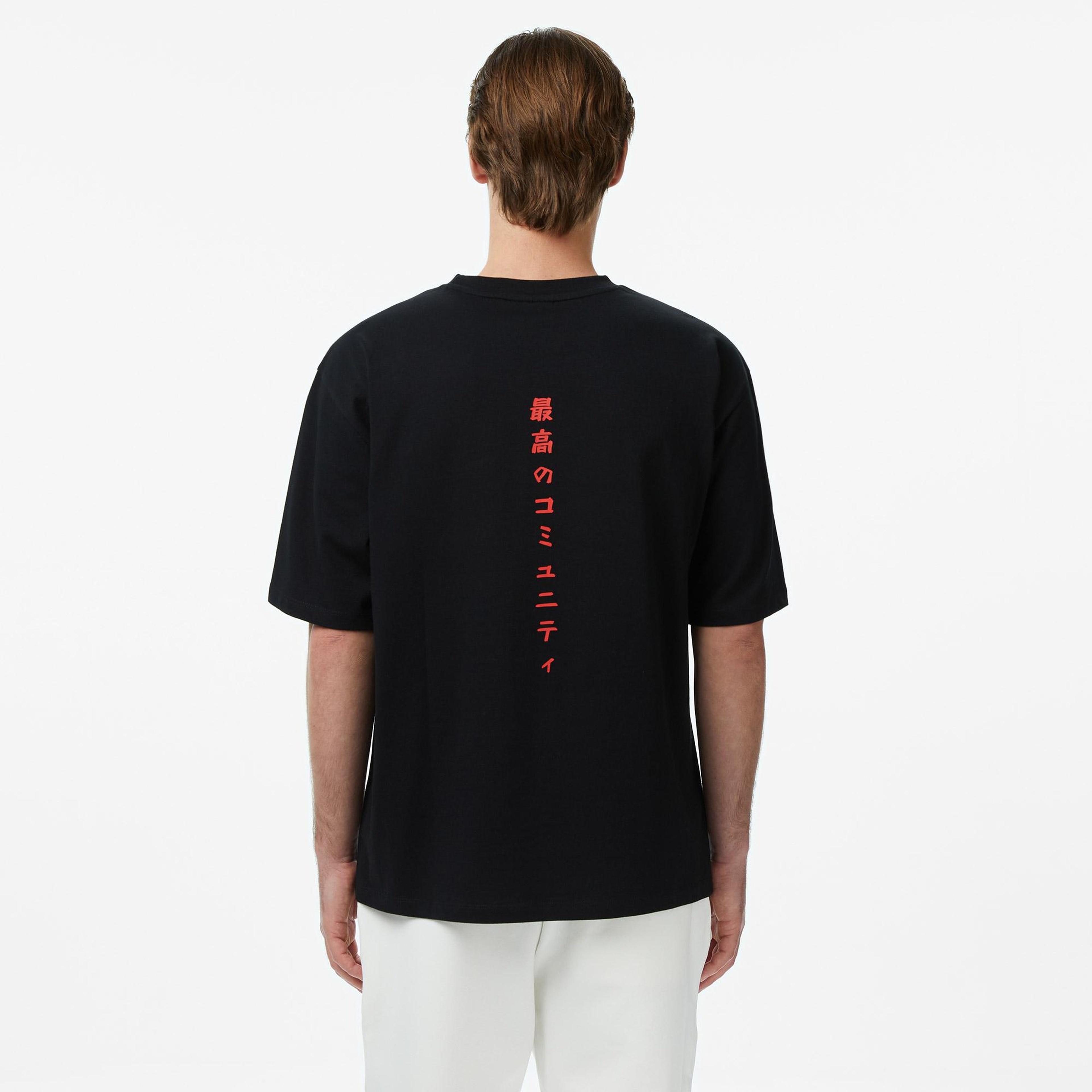 UNITED4 Regular Fit Erkek Siyah T-Shirt