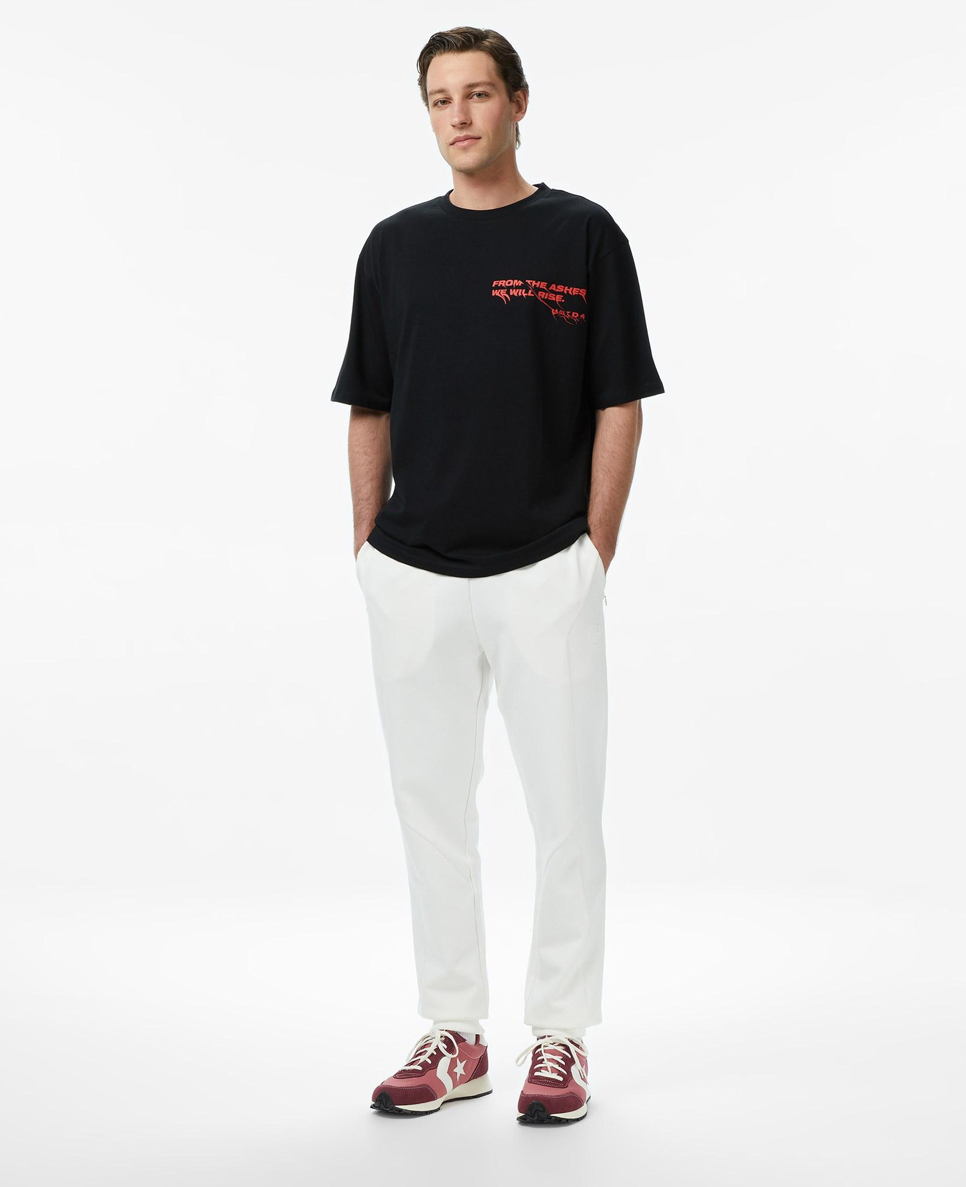 UNITED4 Regular Fit Erkek Siyah T-Shirt