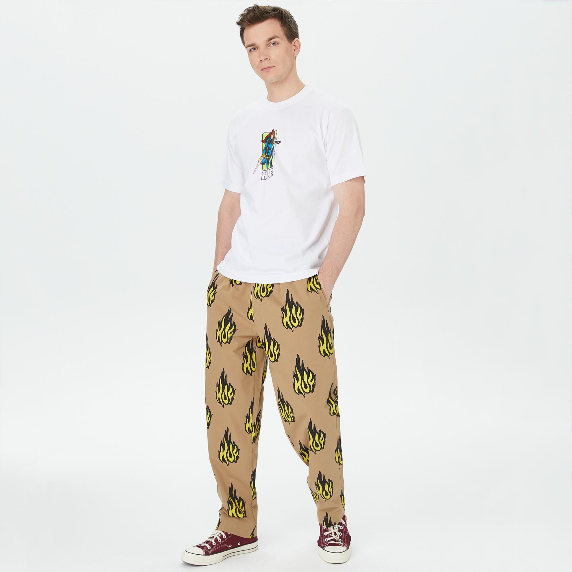 HUF Black Widow Erkek Beyaz T-Shirt