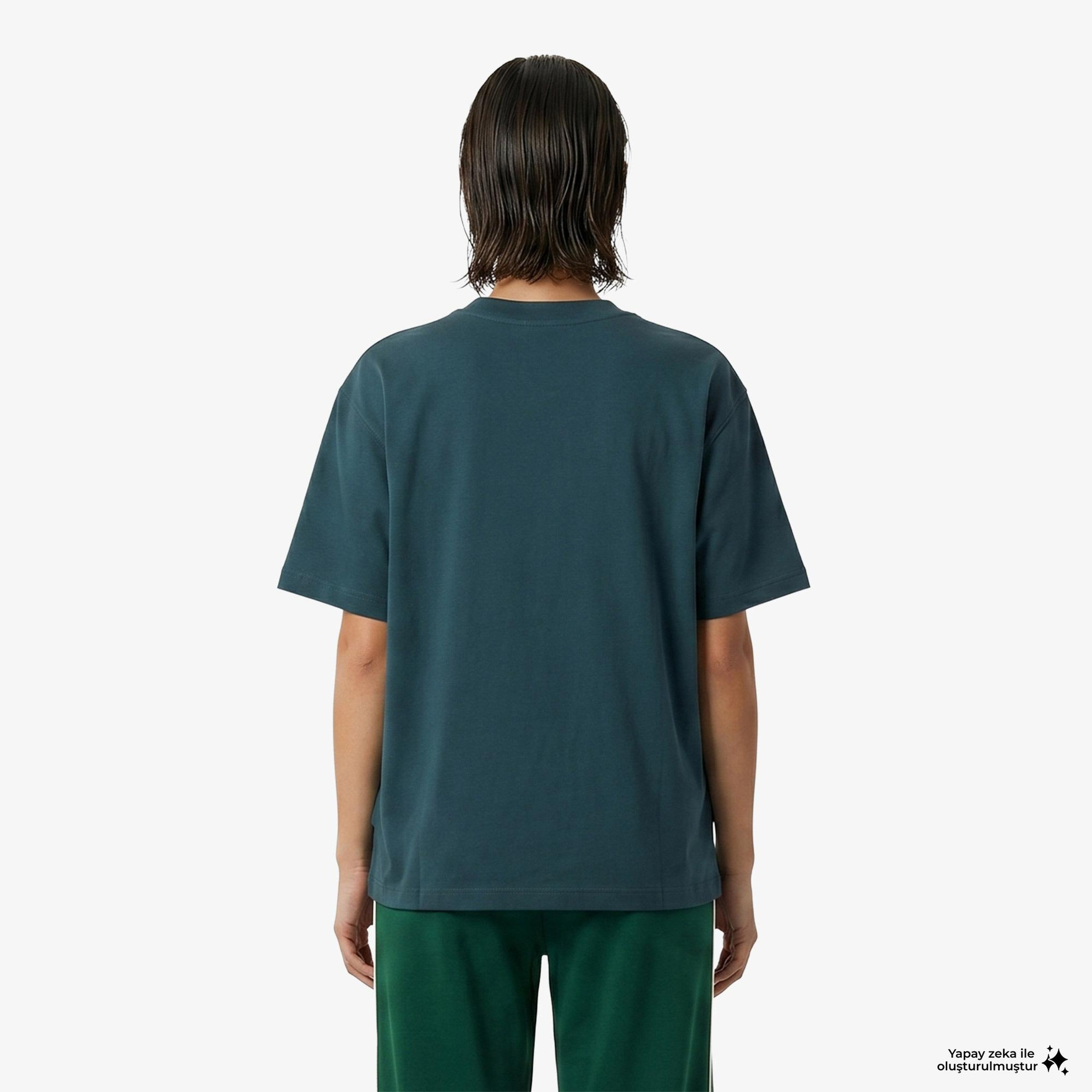 New Balance Sport Graphic Oversized Kadın Yeşil T-Shirt