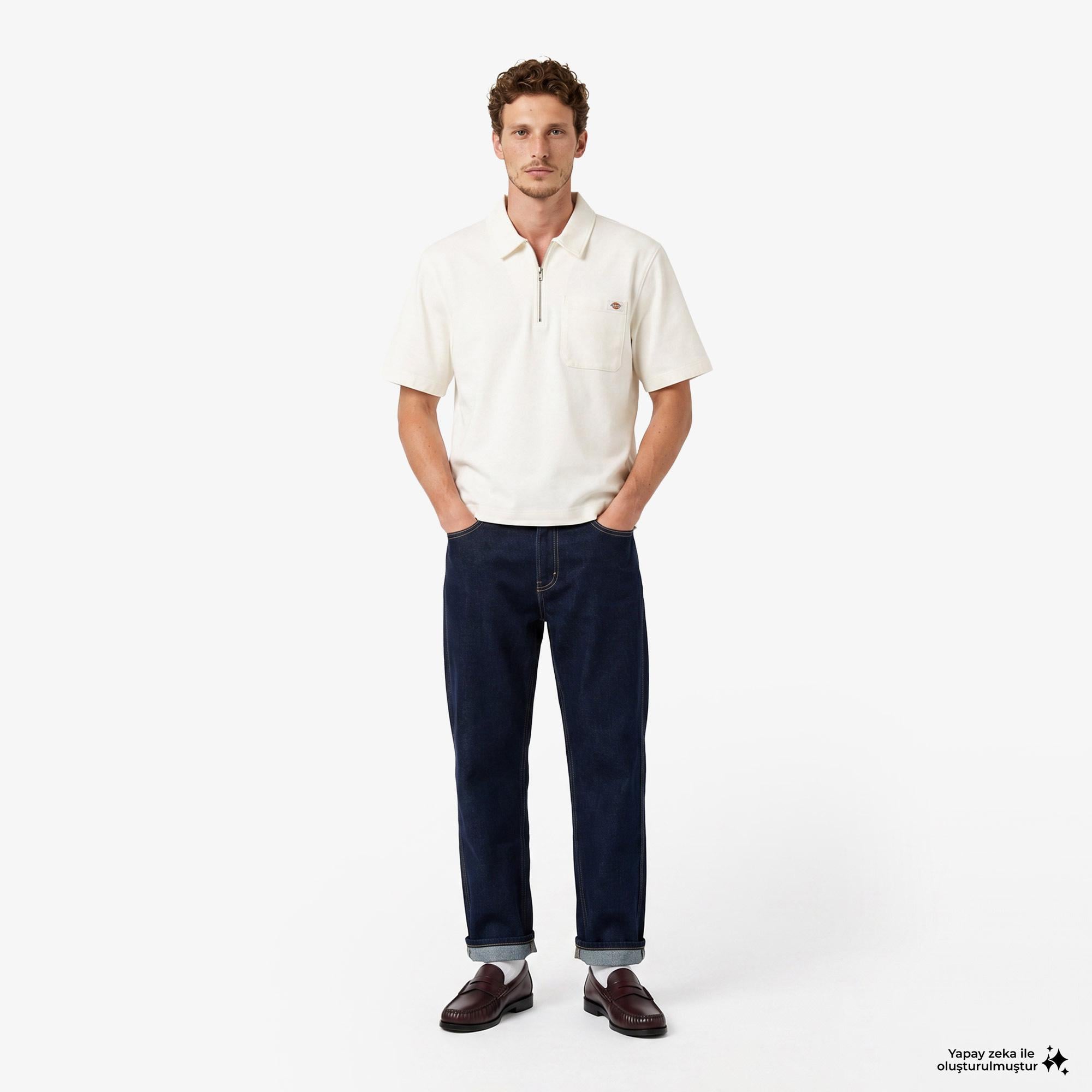 Dickies 958 Baggy Tapered Work Erkek Mavi Pantolon