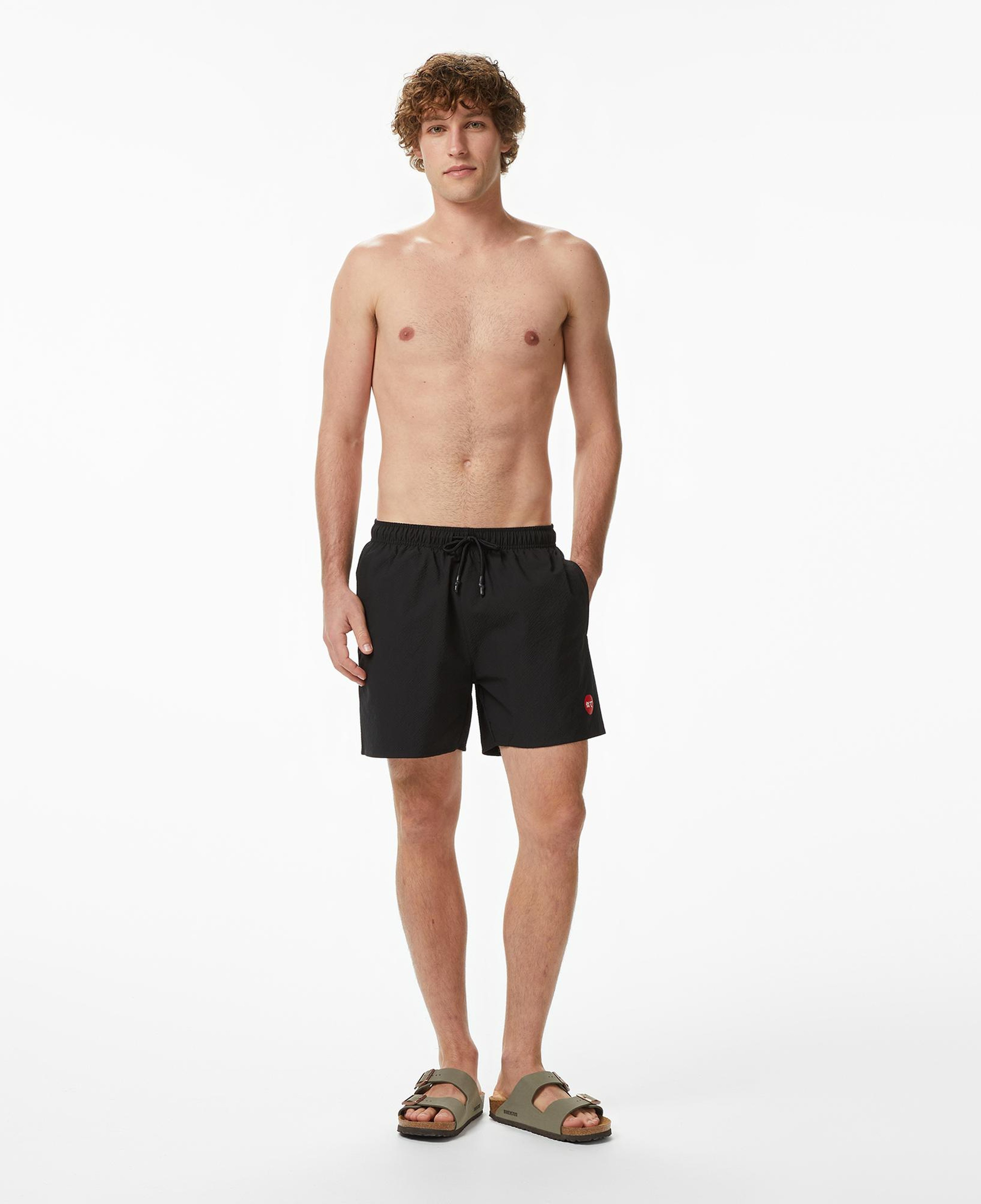 UNITED4 Regular Fit Erkek Siyah Deniz Şortu