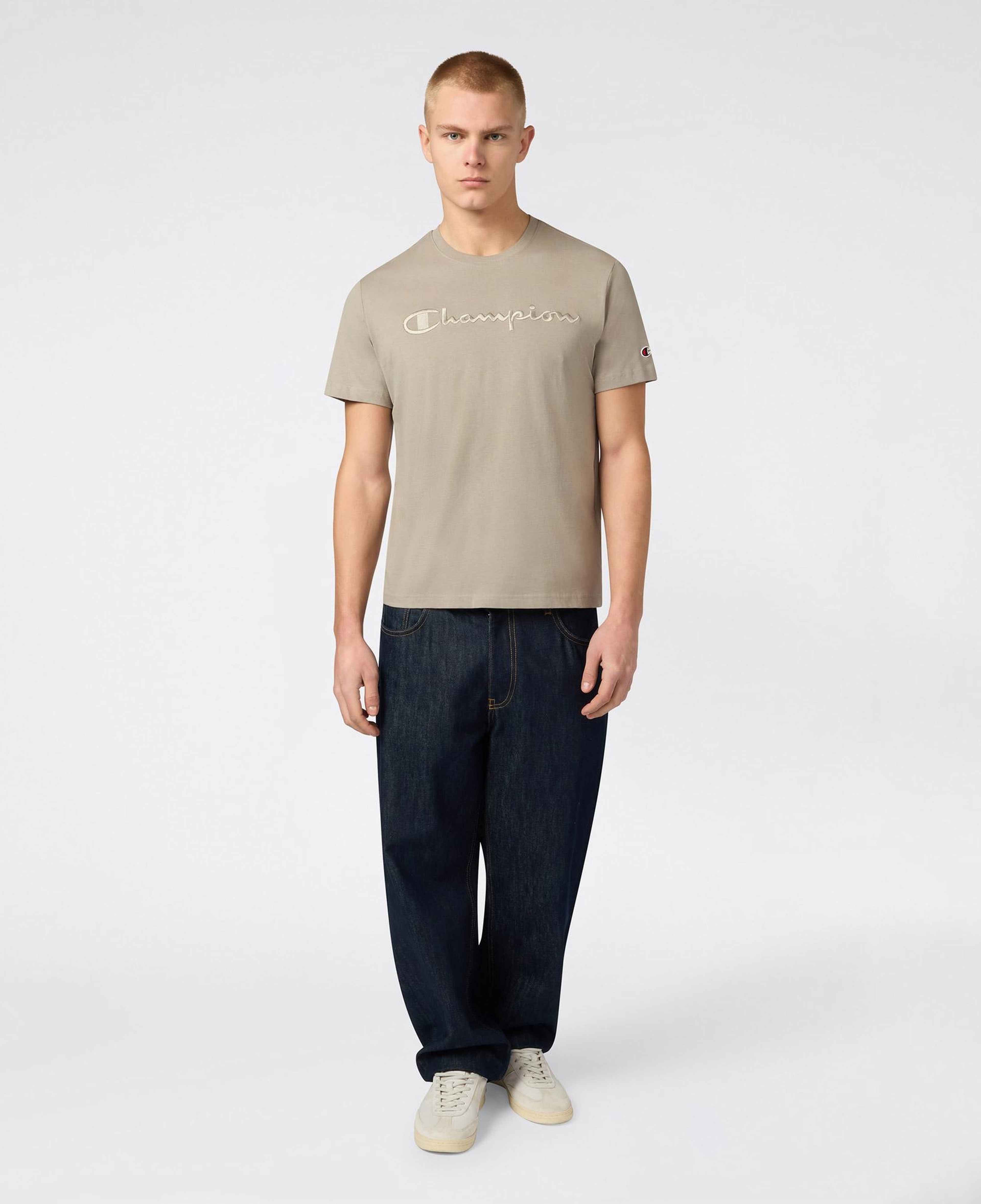 Champion SS Regular Fit Erkek Gri T-Shirt