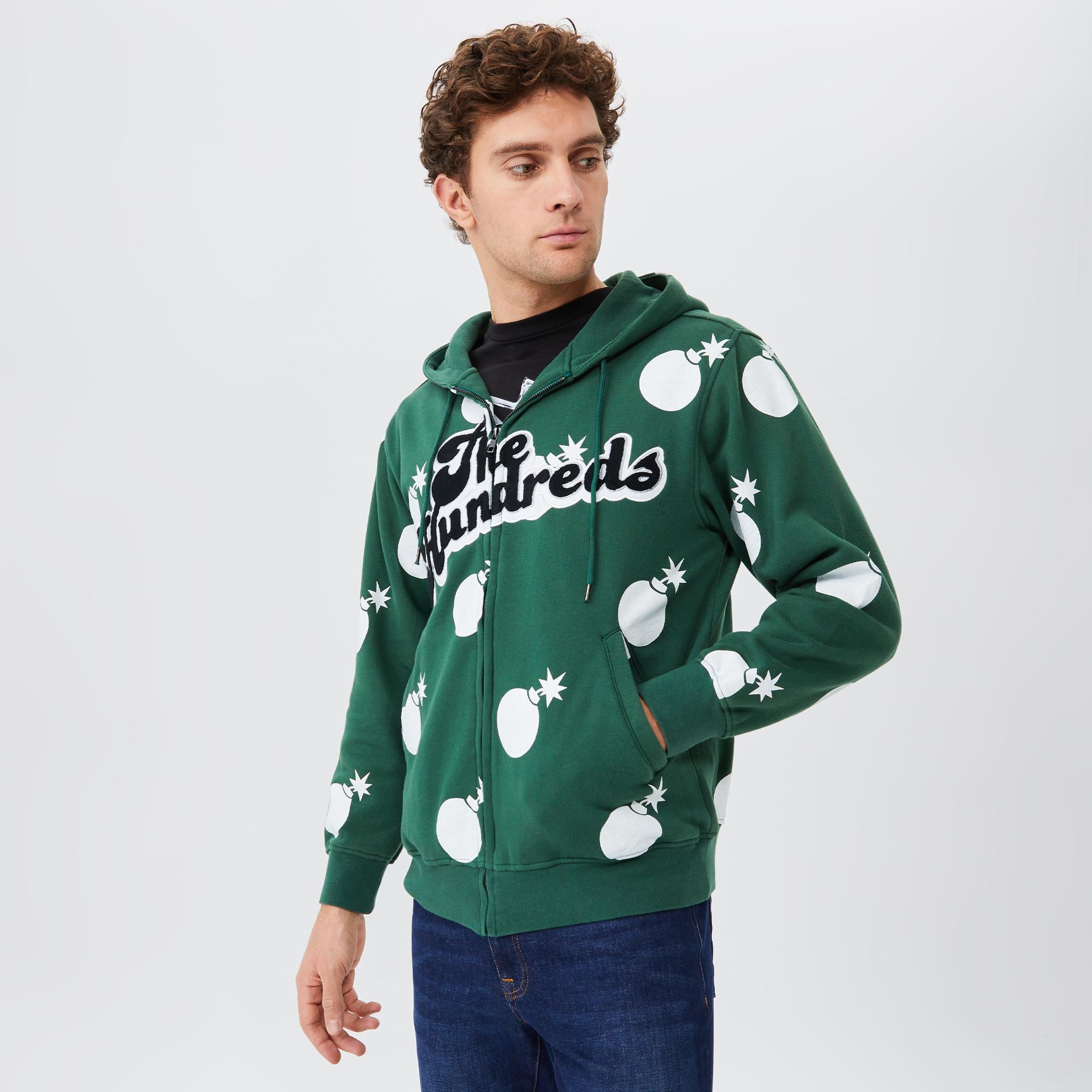 The Hundreds Endless Erkek Yeşil Kapüşonlu Eşofman Üstü