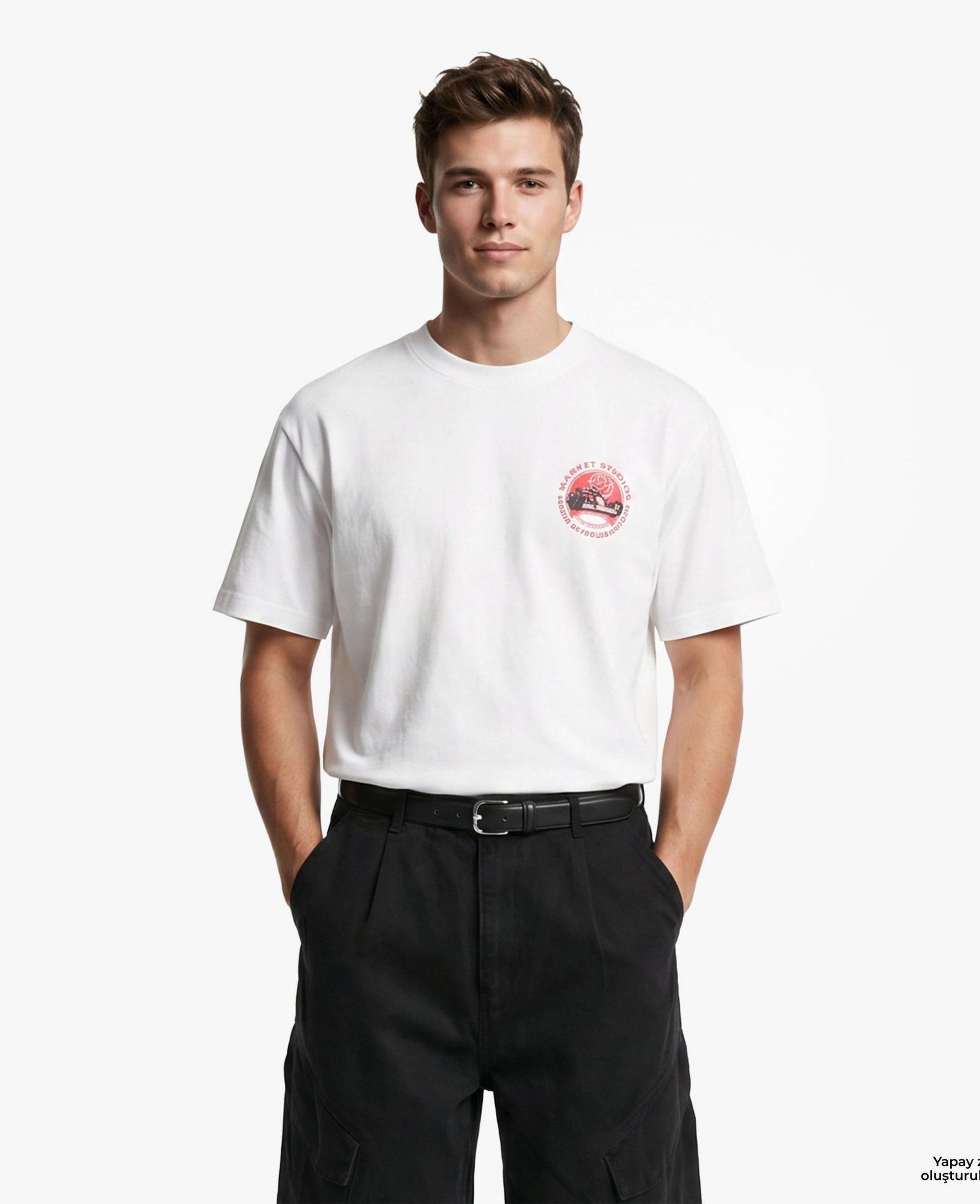 Market Have A Nice Race Erkek Beyaz T-Shirt