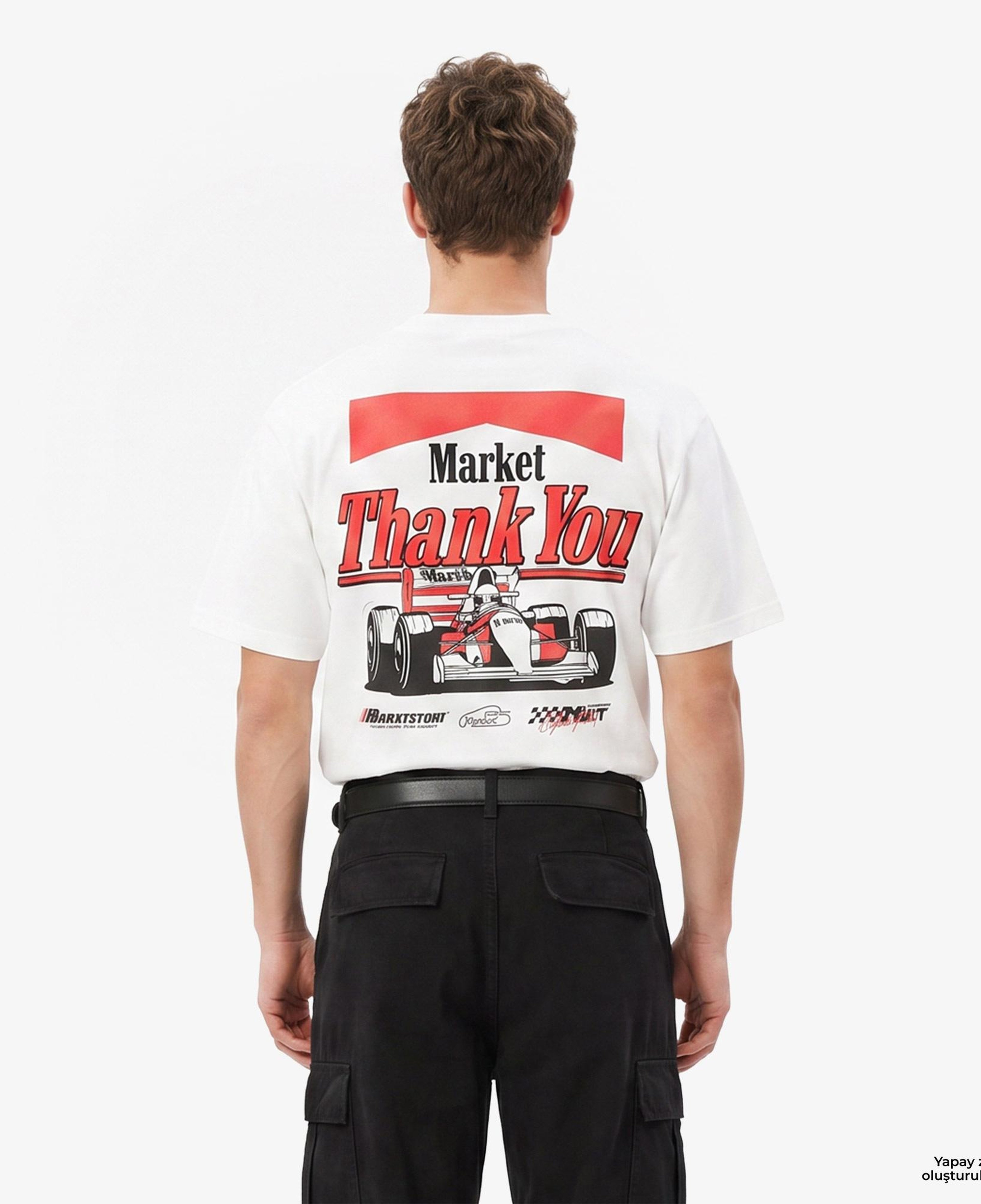 Market Have A Nice Race Erkek Beyaz T-Shirt